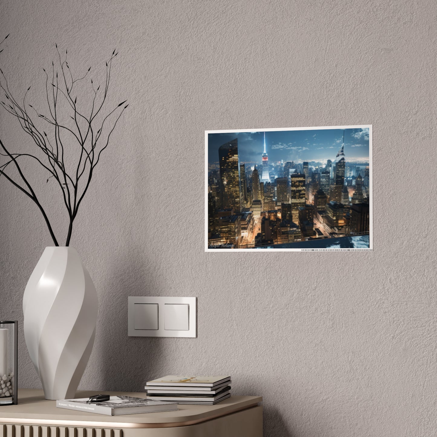Skyline Vista: Hyper-Realistic 3D Cityscape Posters