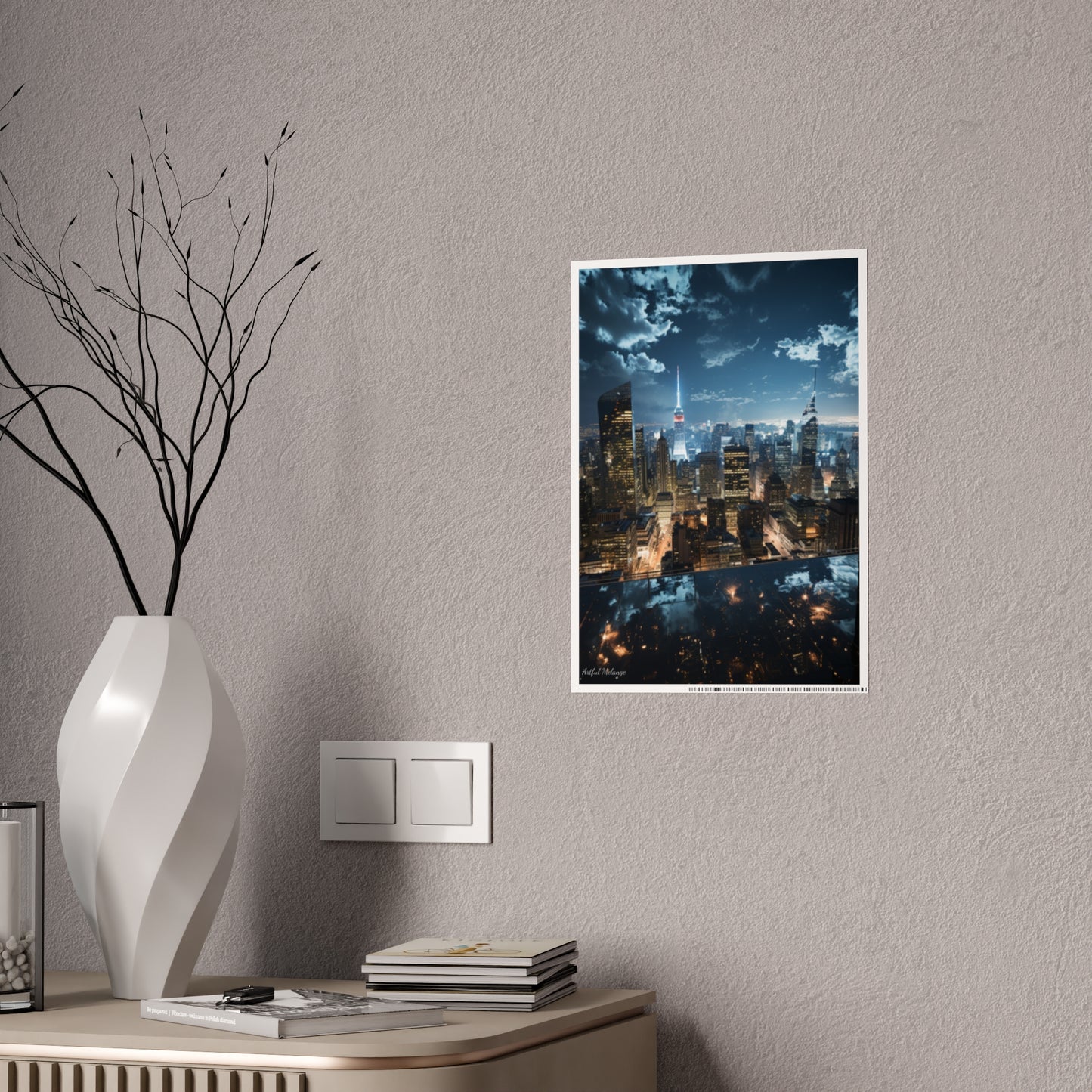 Skyline Vista: Hyper-Realistic 3D Cityscape Posters