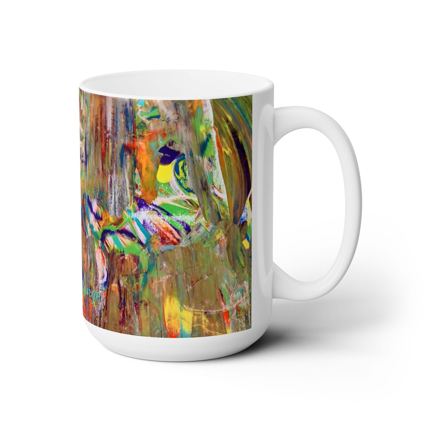Artsy Abstract Ceramic Mug 15oz