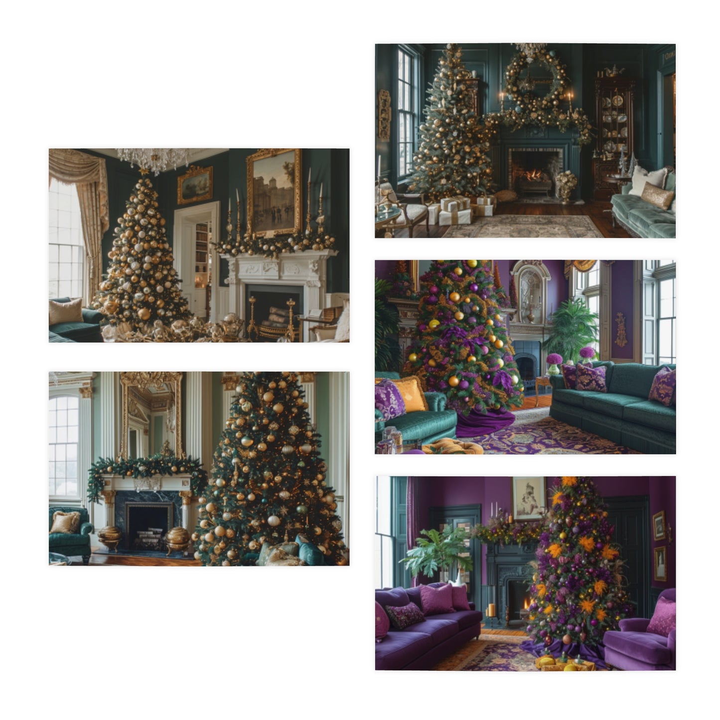 Big Easy Festivity Mardi Gras Note Card Set (5-Pack)