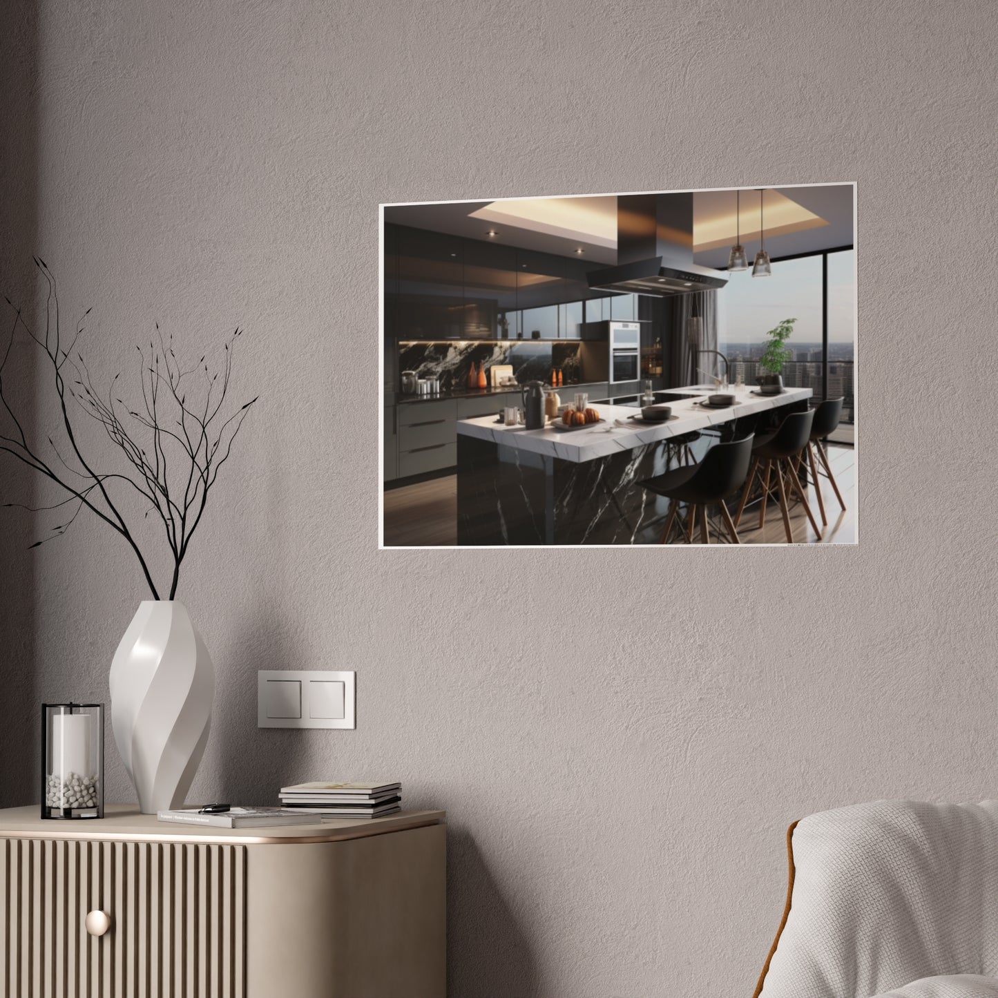High-End Modern Kitchen Poster