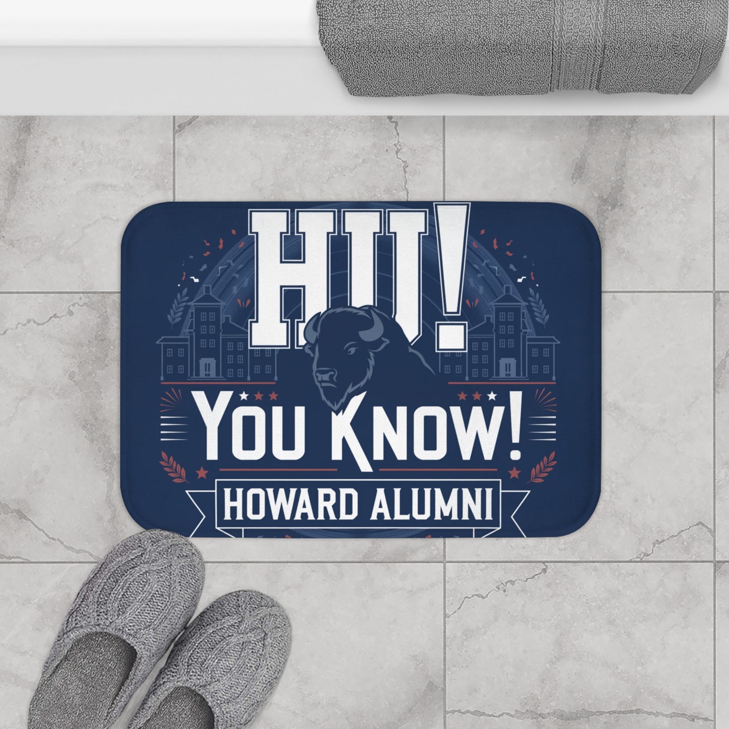 Howard University Legacy Bath Mat – Bison Pride Dorm Collection 2