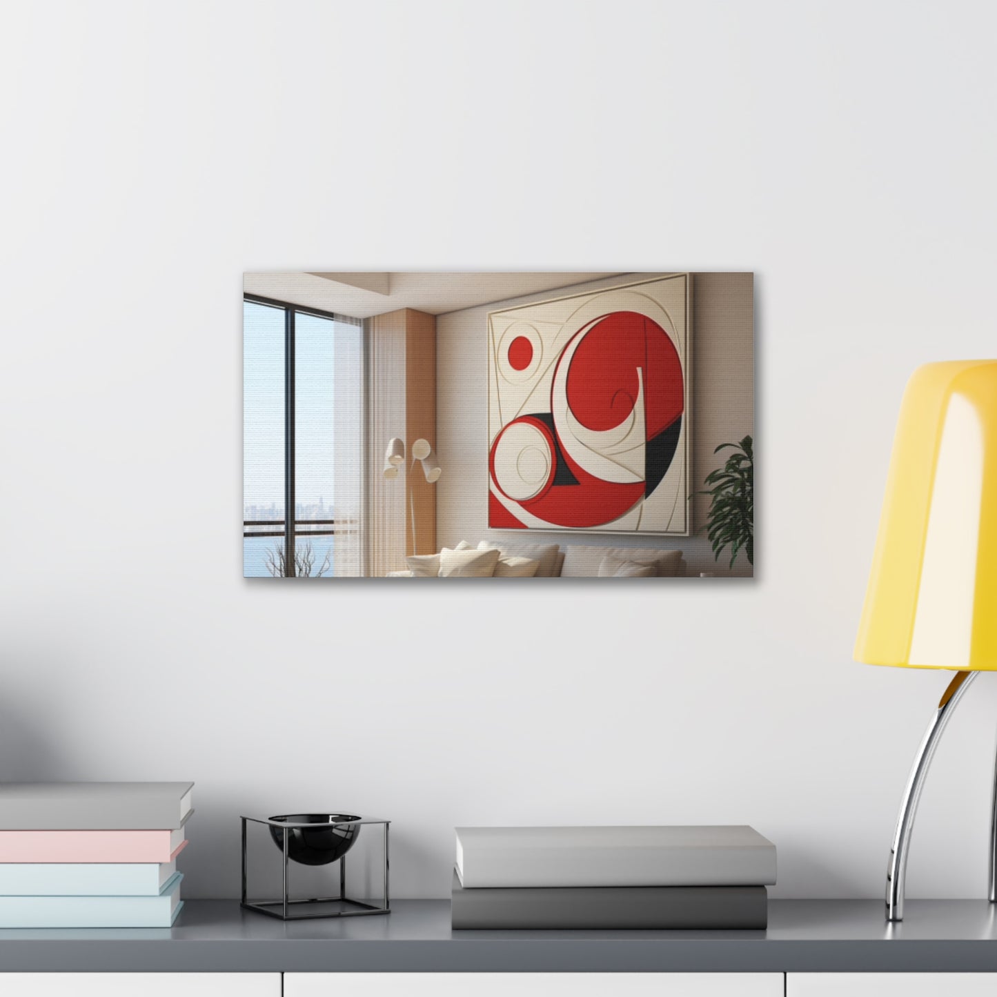 Crimson Elegance: A Symphony of Sophistication Canvas Print