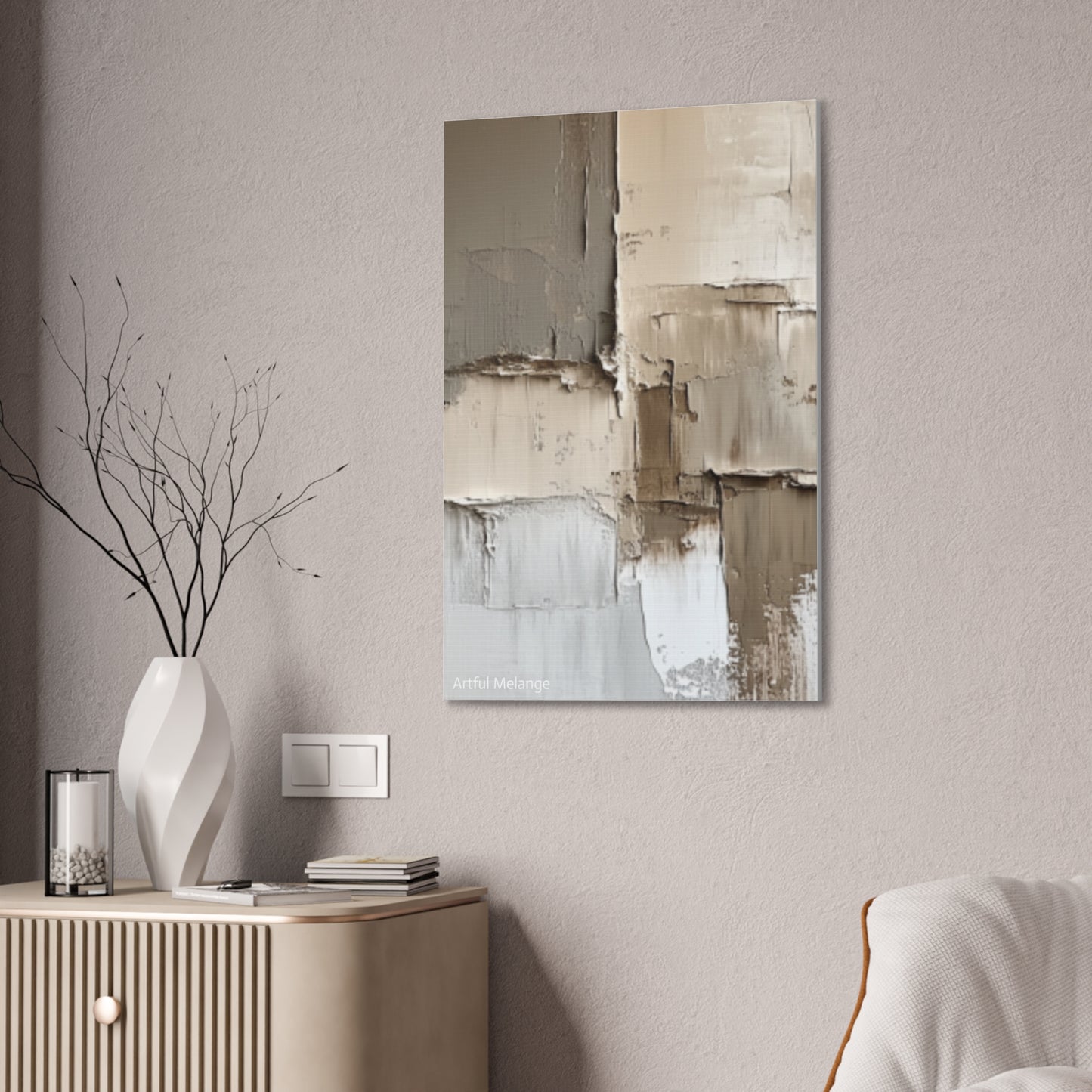 Acrylic Abstract Canvas Print - Richly Textured Artistry
