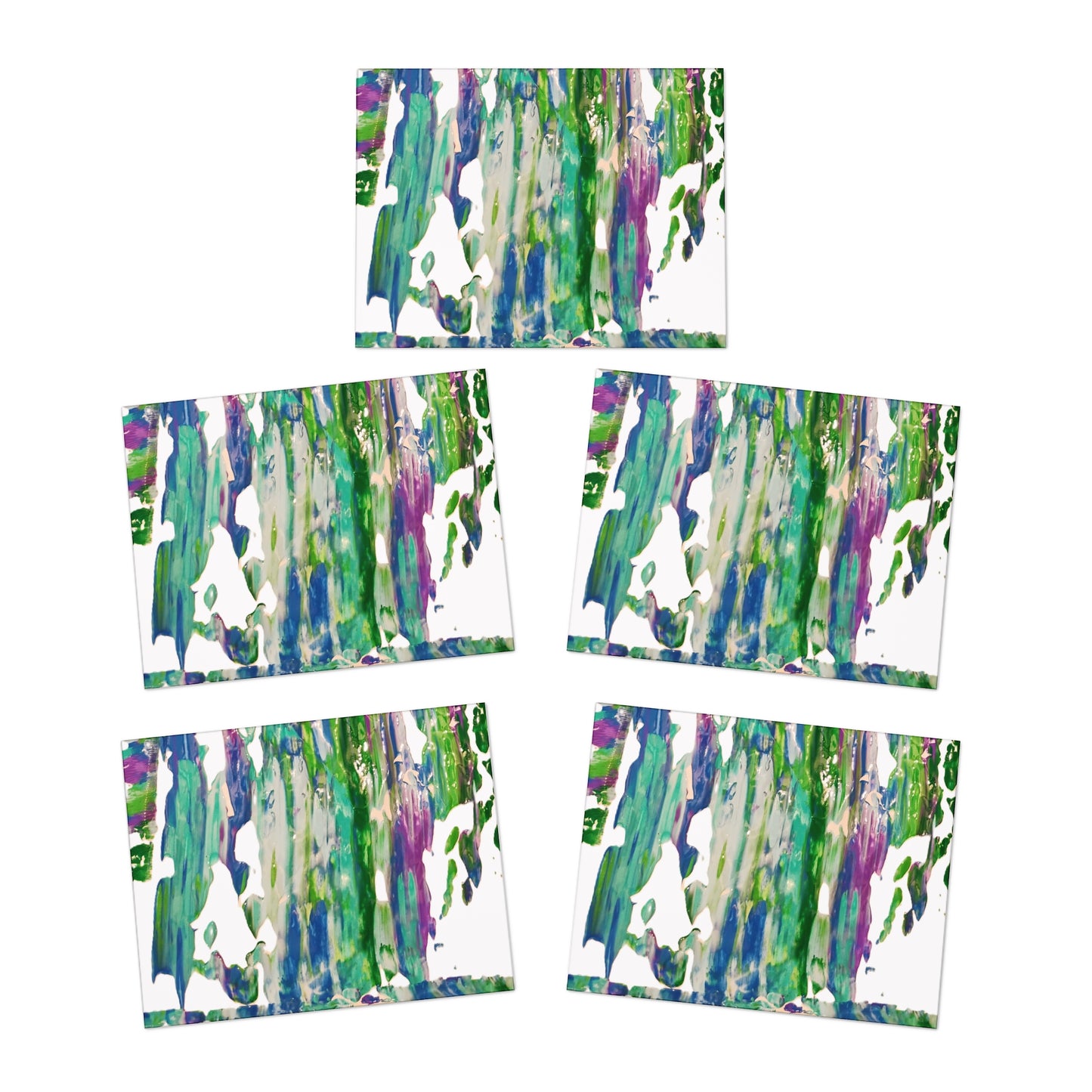 Elegance in Ink: Abstract Art Note Card Set(5-Pack)