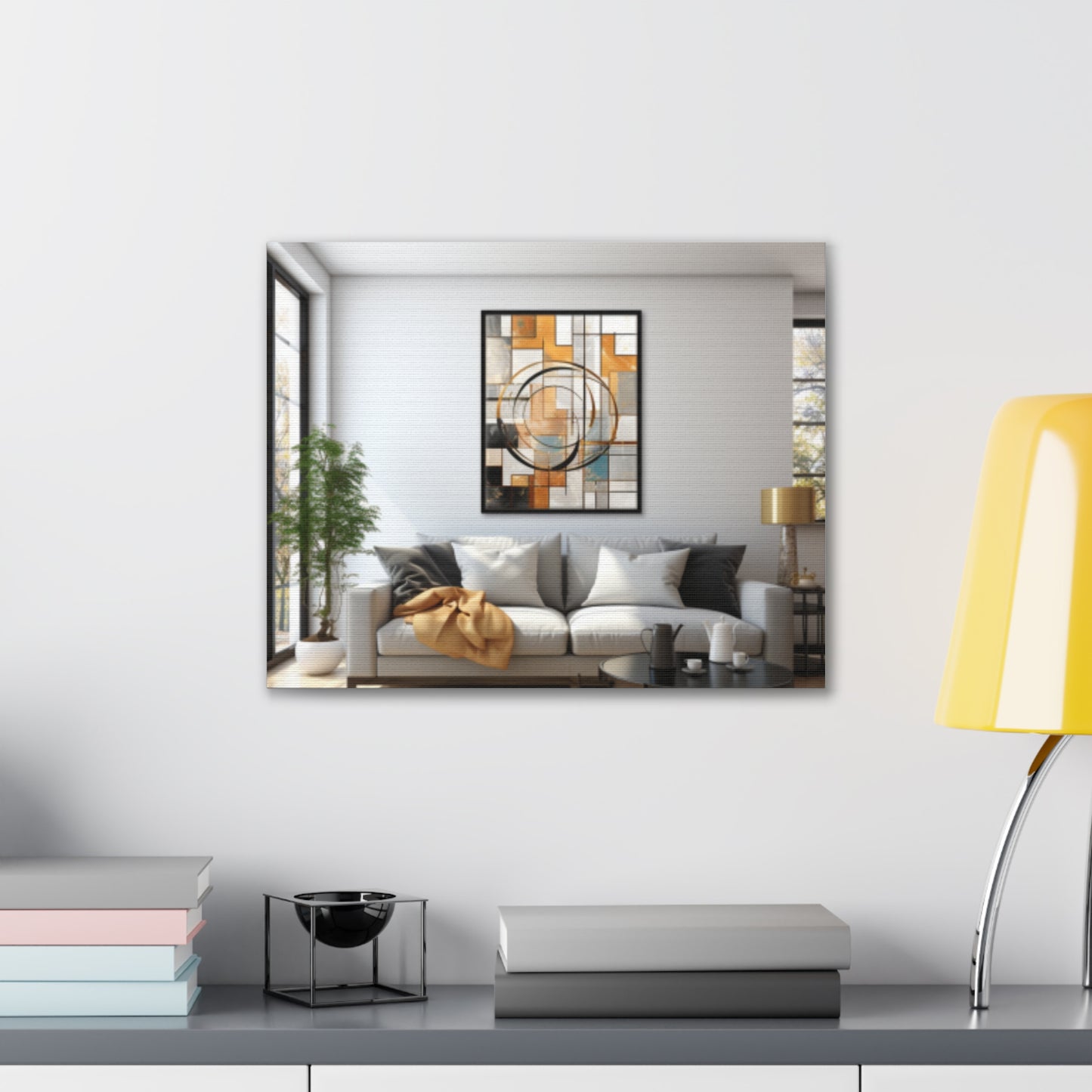 Gold and Black Elegance: A Symphony of Sophistication Canvas Print