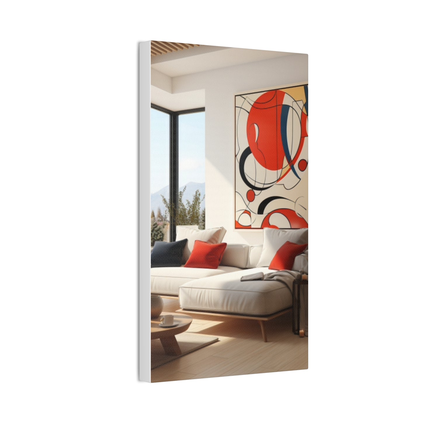 Crimson Elegance: A Symphony of Sophistication Canvas Print