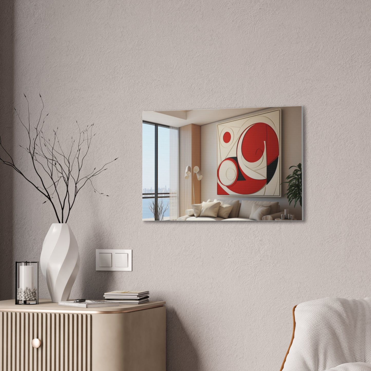 Crimson Elegance: A Symphony of Sophistication Canvas Print