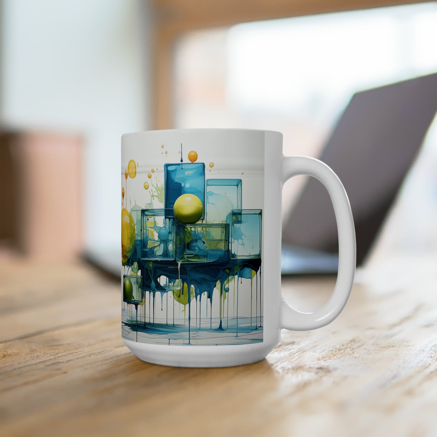 Artsy Abstract Ceramic Mug 15oz