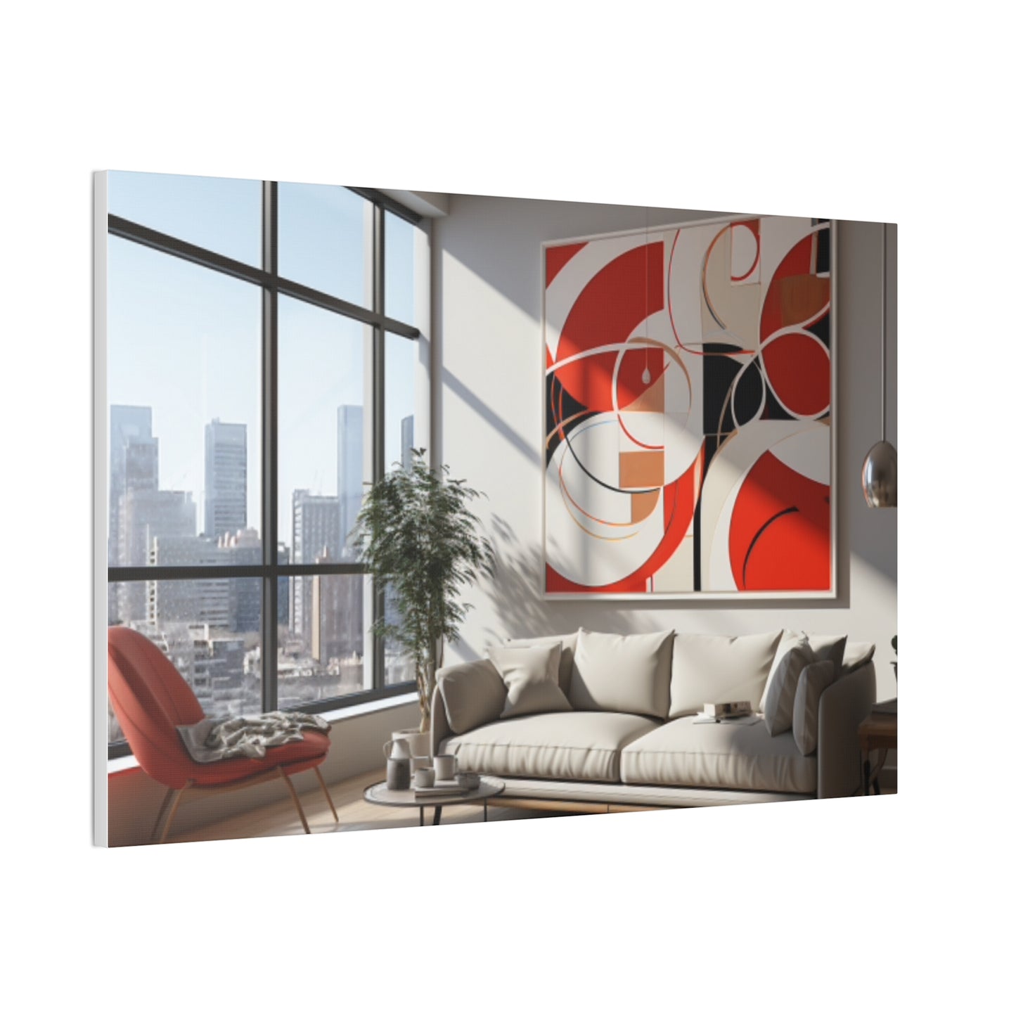 Crimson Elegance: A Symphony of Sophistication Canvas Print