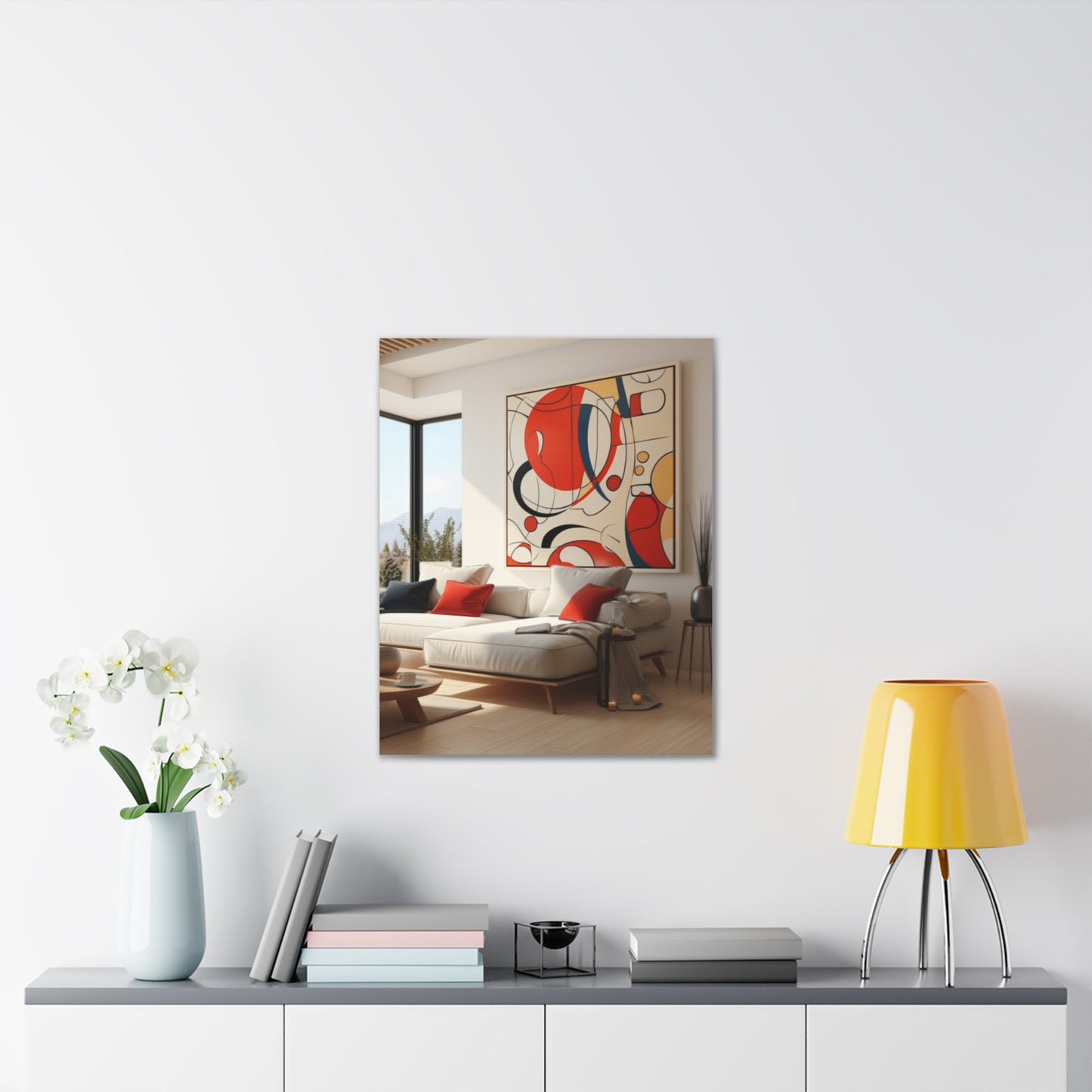 Crimson Elegance: A Symphony of Sophistication Canvas Print