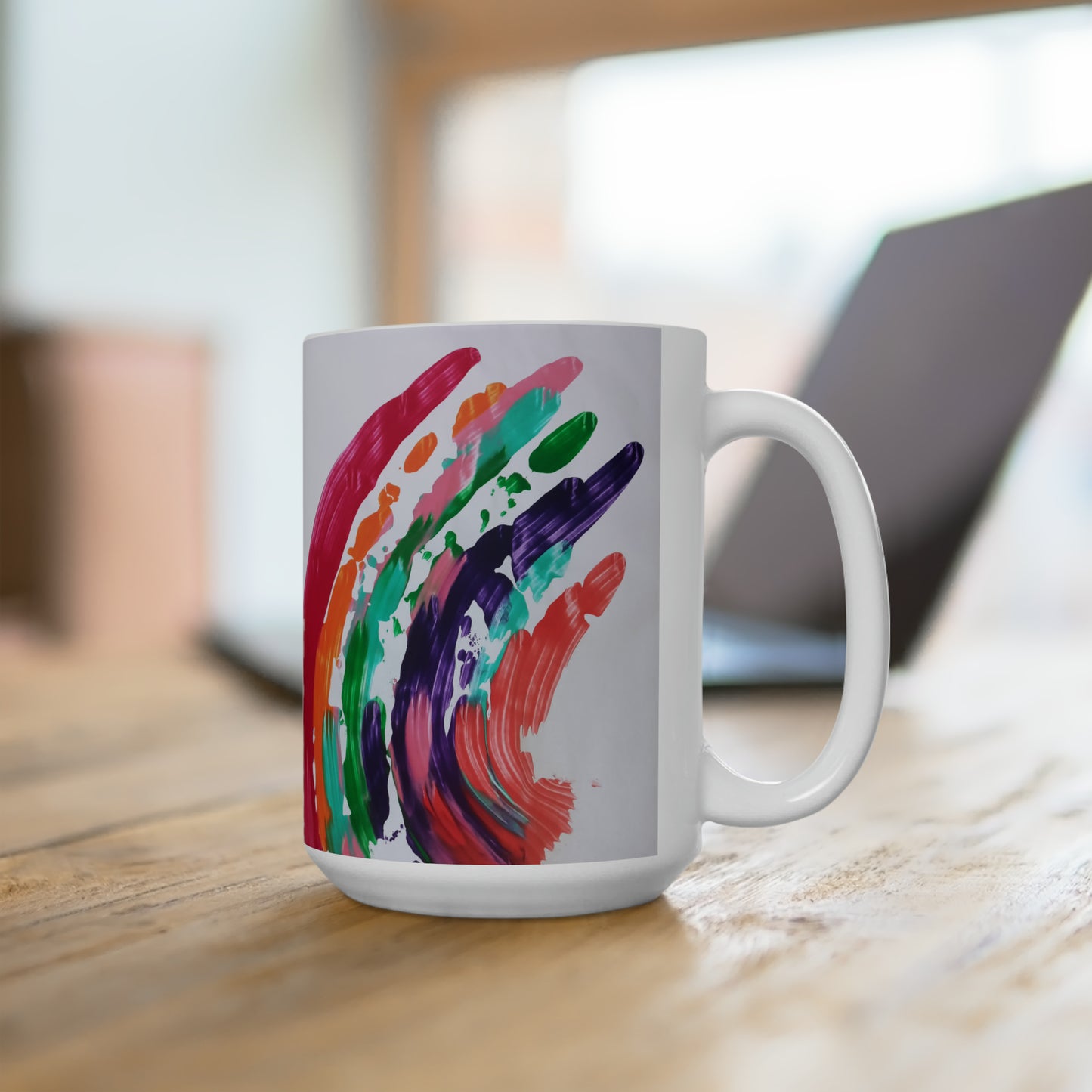 Artsy Abstract Ceramic Mug 15oz