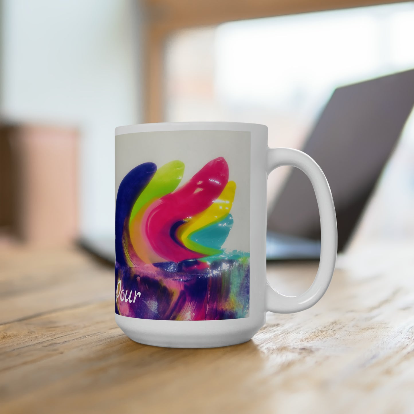 Artsy Pour Ceramic Mug 15oz