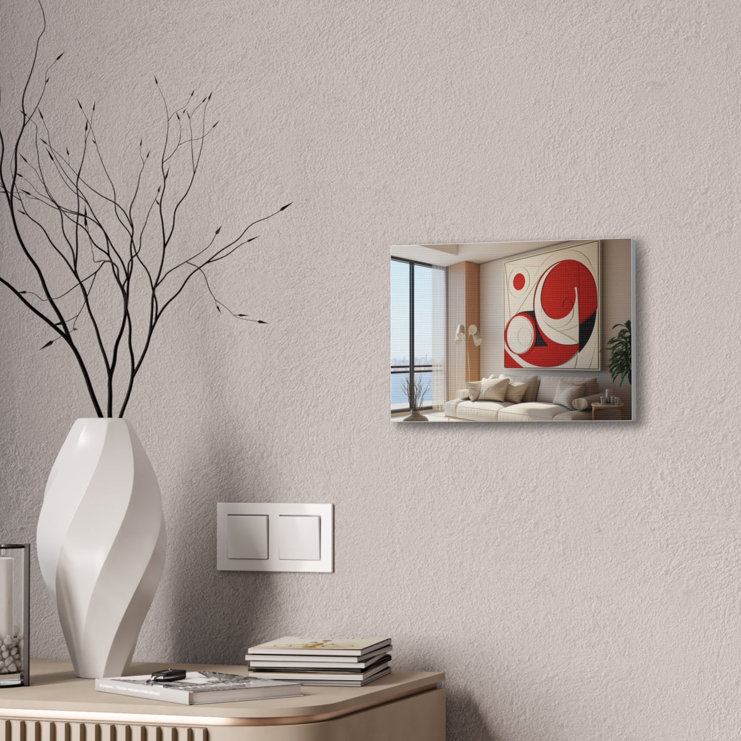 Crimson Elegance: A Symphony of Sophistication Canvas Print