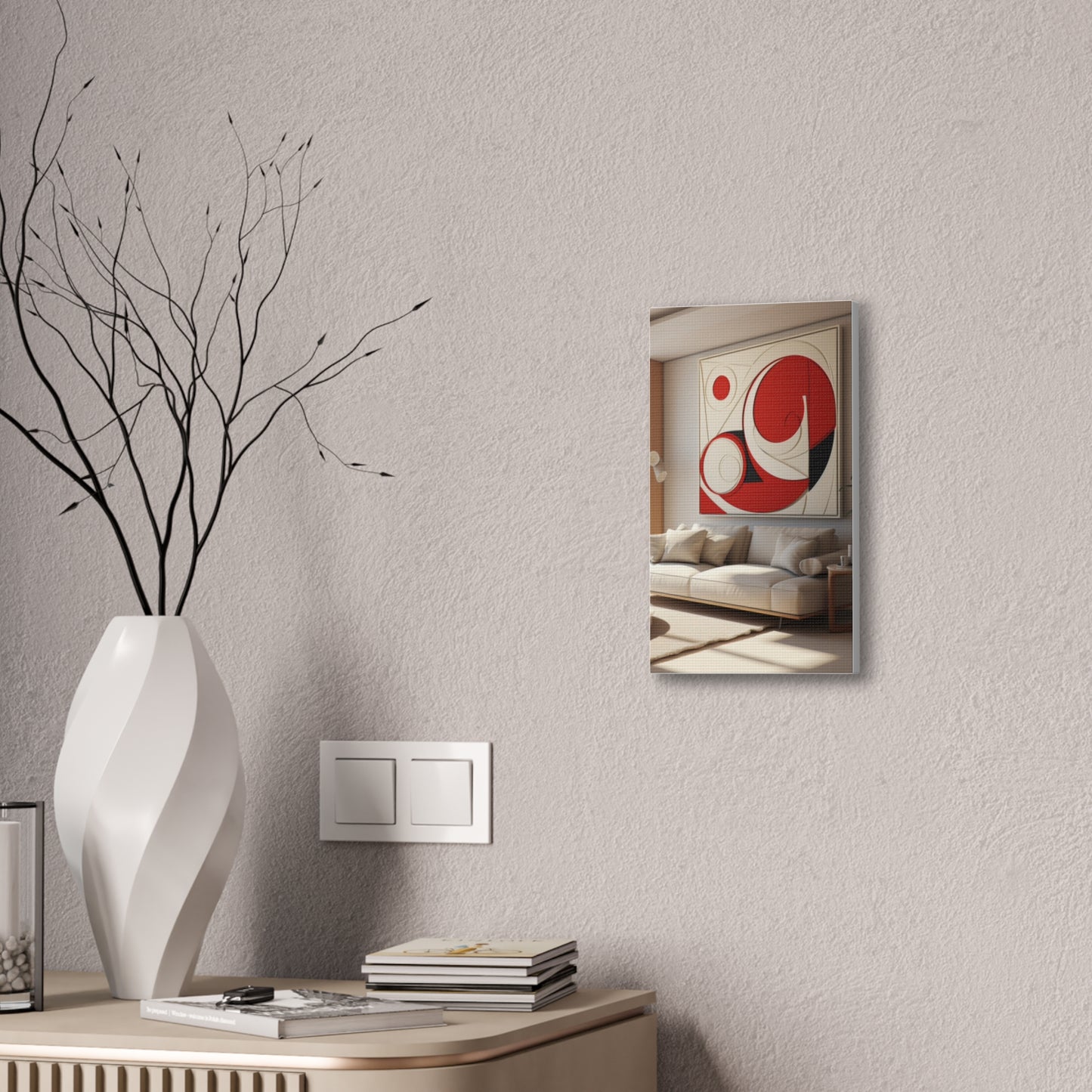 Crimson Elegance: A Symphony of Sophistication Canvas Print