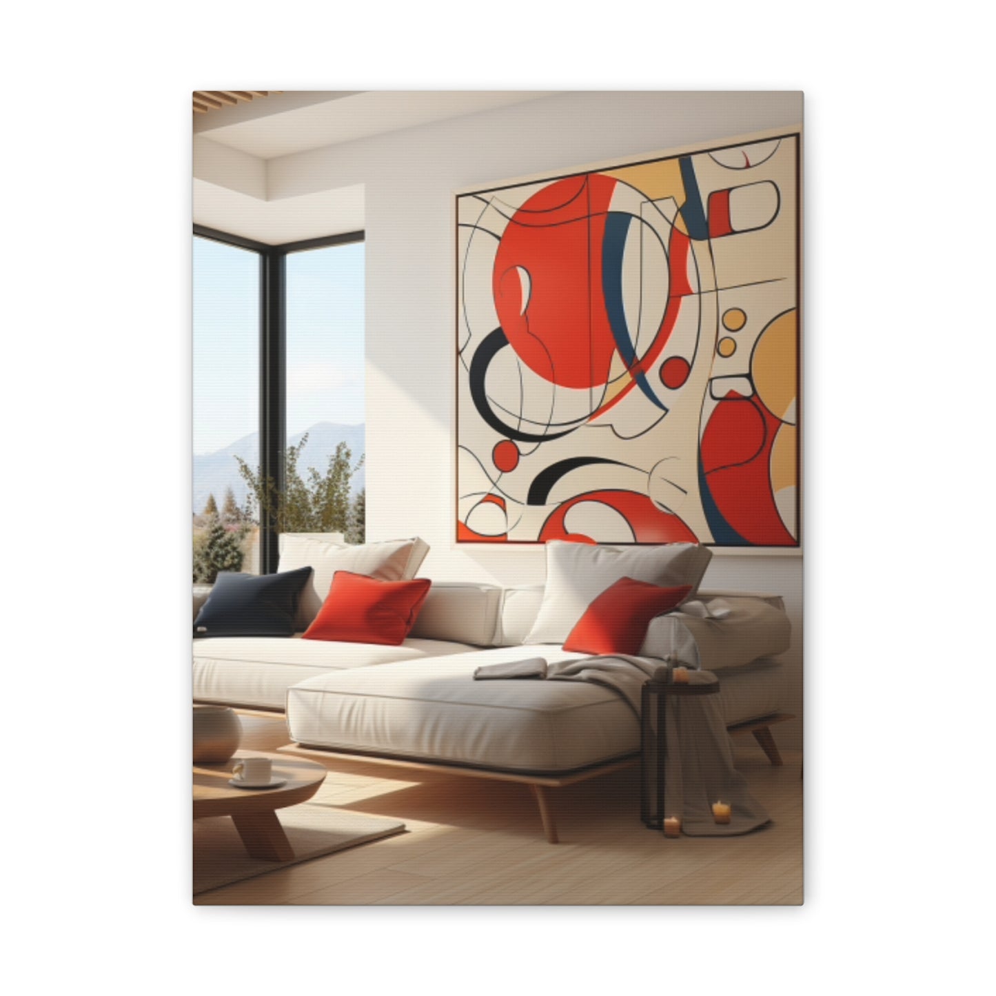 Crimson Elegance: A Symphony of Sophistication Canvas Print