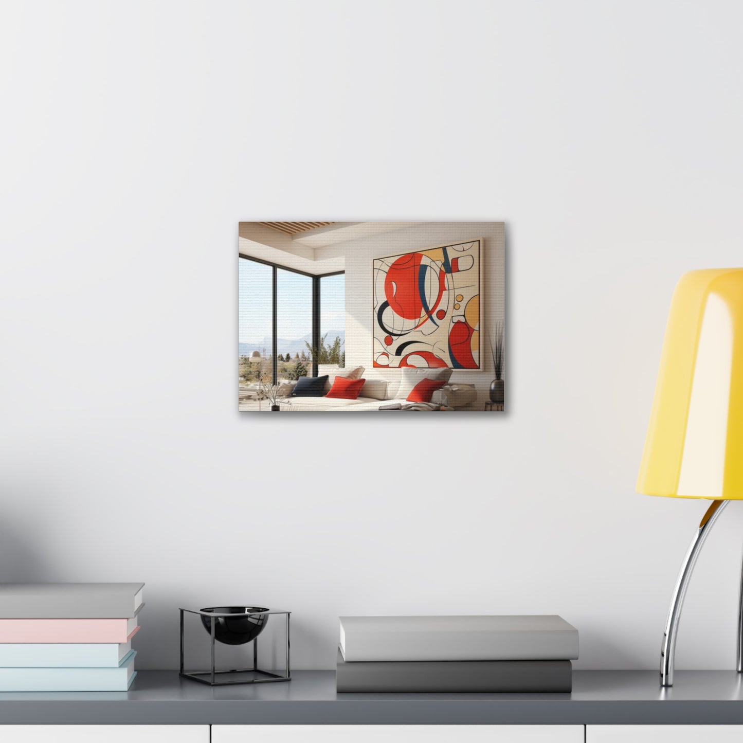 Crimson Elegance: A Symphony of Sophistication Canvas Print