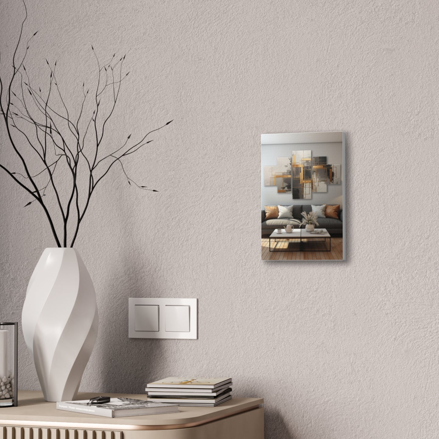 Gold and Black Elegance: A Symphony of Sophistication Canvas Print