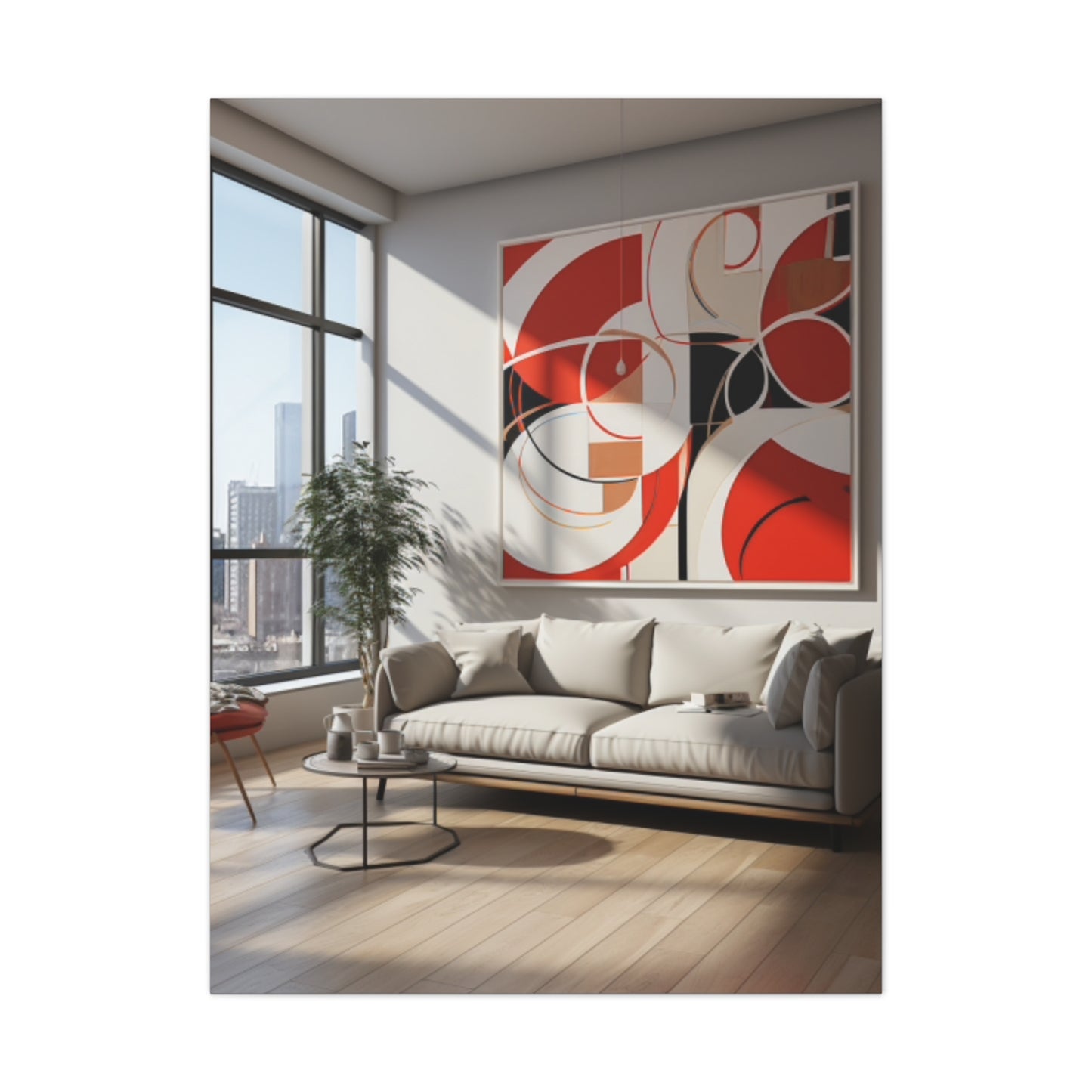 Crimson Elegance: A Symphony of Sophistication Canvas Print
