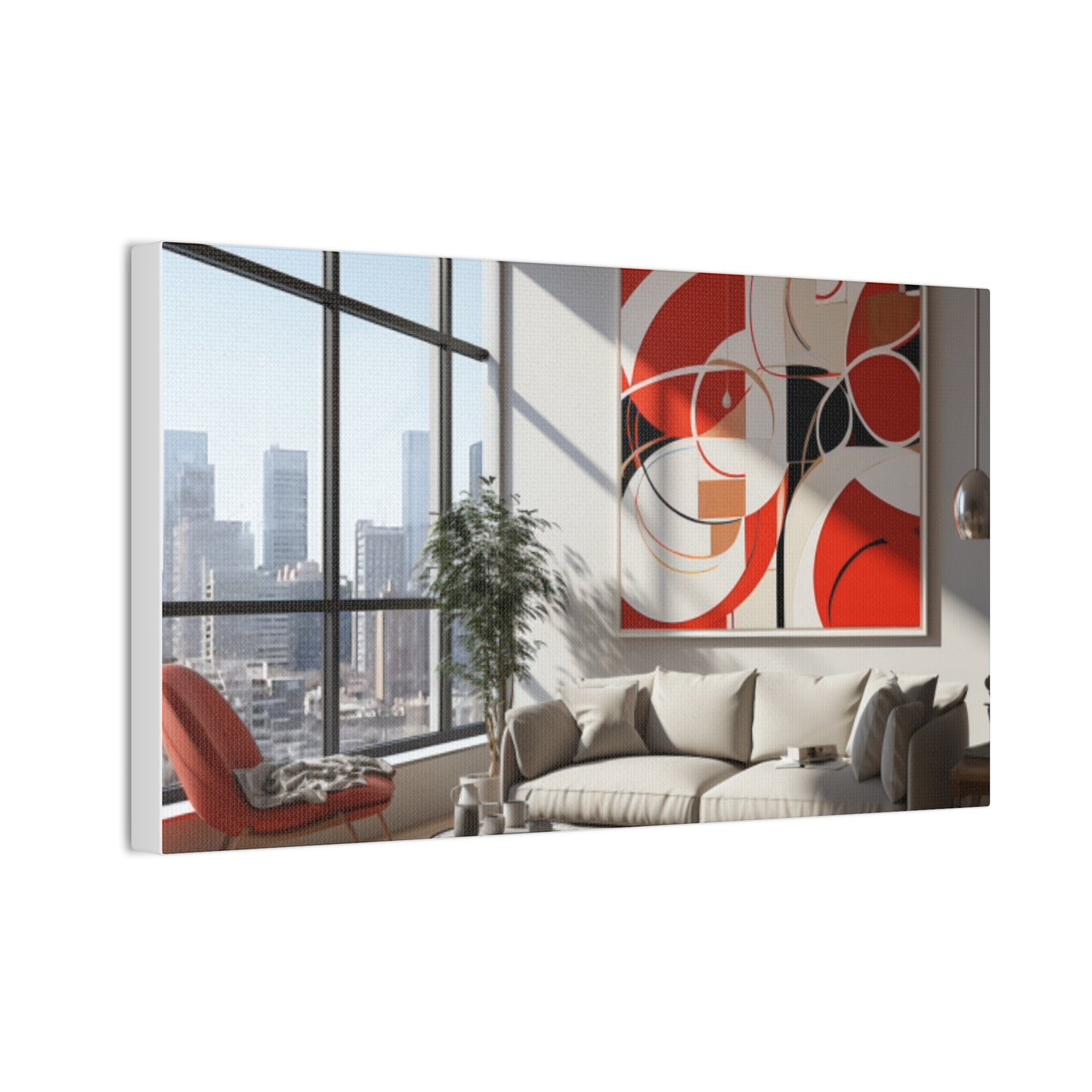 Crimson Elegance: A Symphony of Sophistication Canvas Print