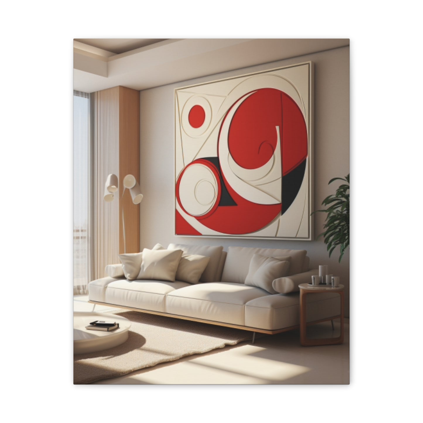 Crimson Elegance: A Symphony of Sophistication Canvas Print