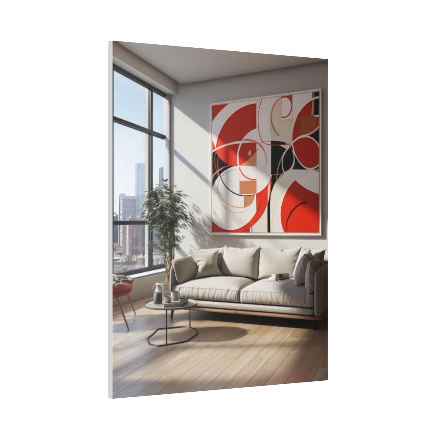 Crimson Elegance: A Symphony of Sophistication Canvas Print