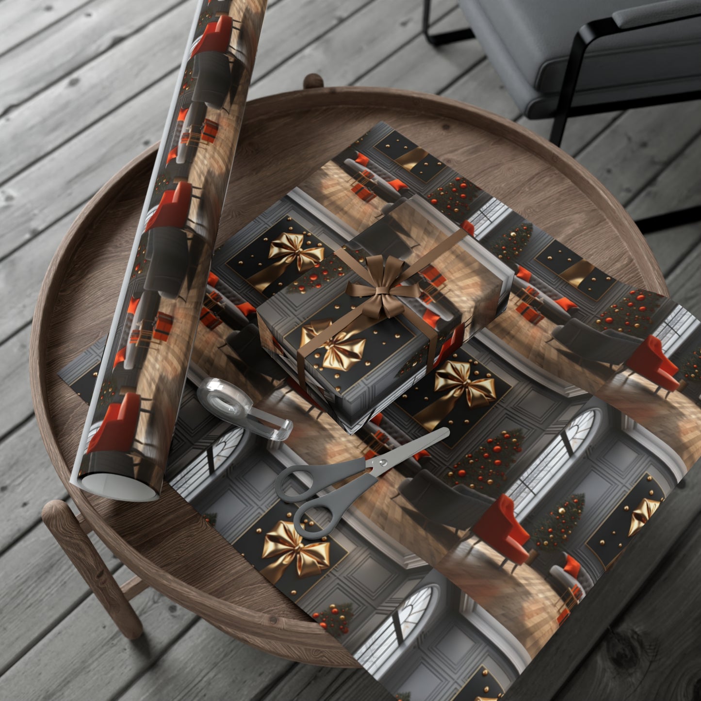 Elegant Gold Holiday Wrapping Paper Collection – Elevate Your Gifts with Sophisticated Style