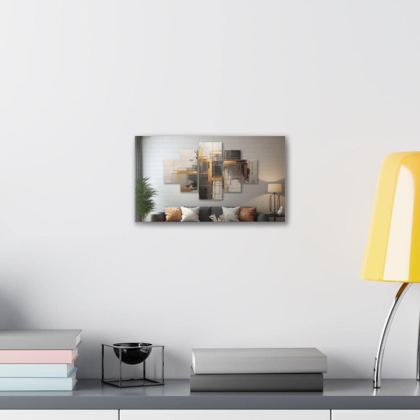 Gold and Black Elegance: A Symphony of Sophistication Canvas Print