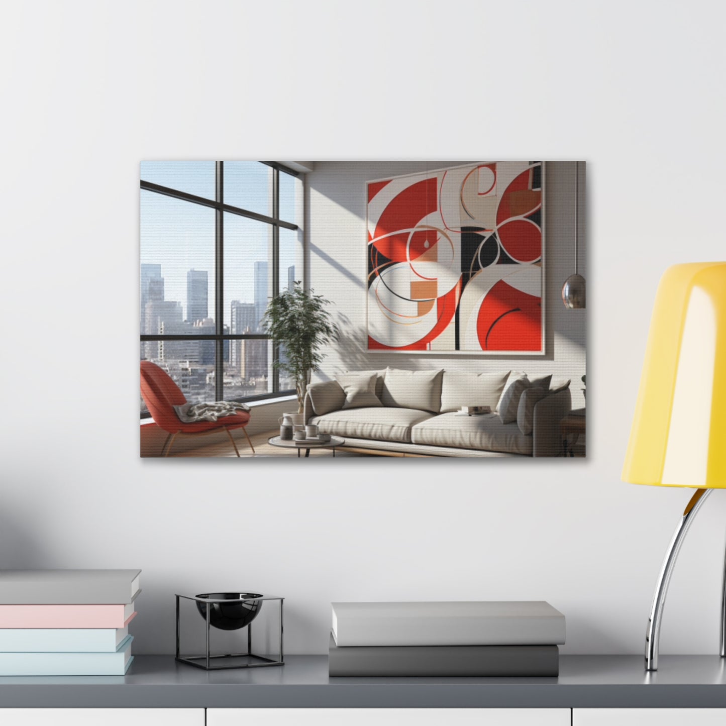 Crimson Elegance: A Symphony of Sophistication Canvas Print