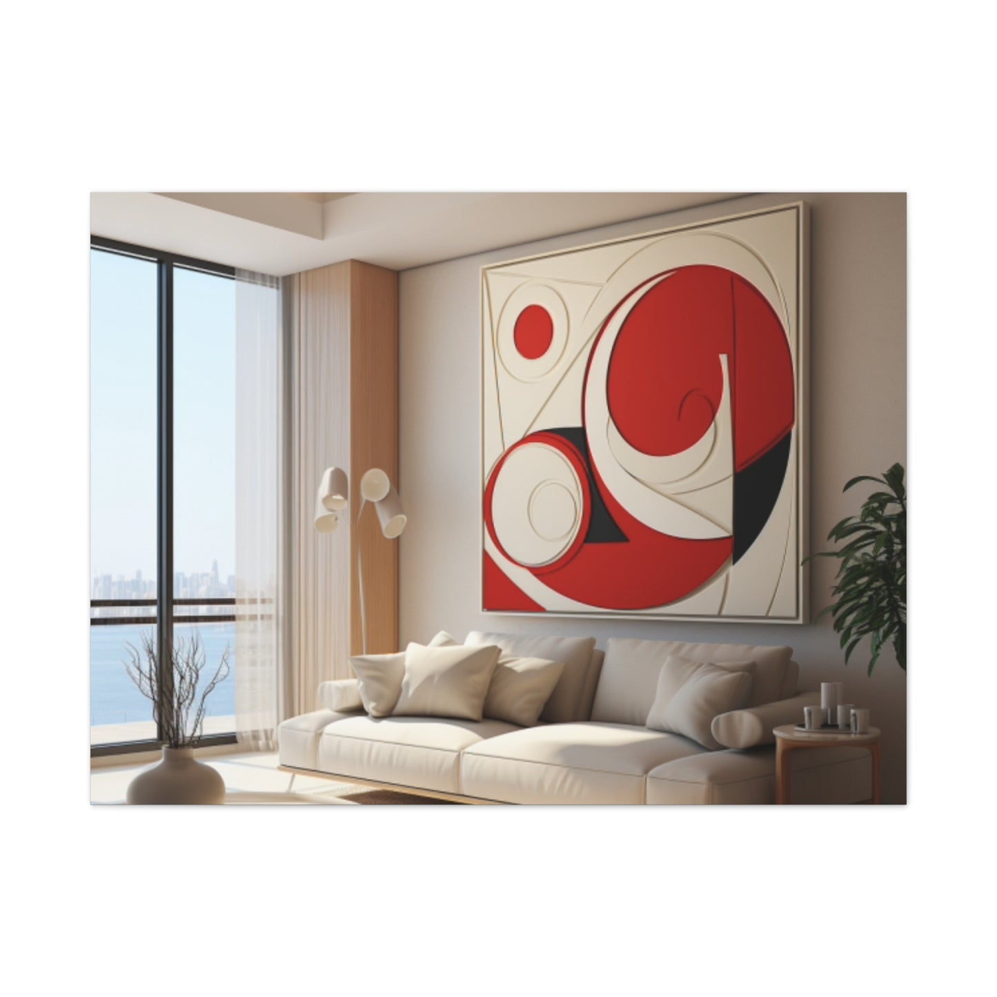Crimson Elegance: A Symphony of Sophistication Canvas Print