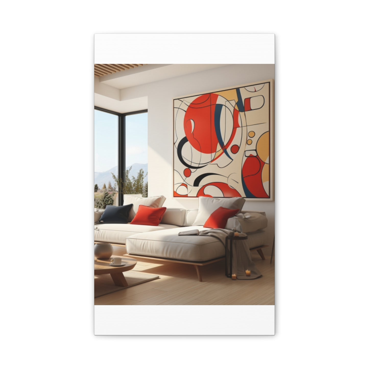 Crimson Elegance: A Symphony of Sophistication Canvas Print