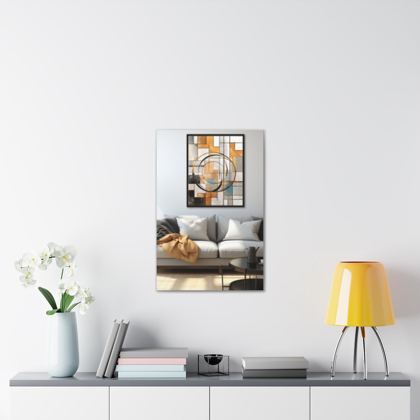 Gold and Black Elegance: A Symphony of Sophistication Canvas Print