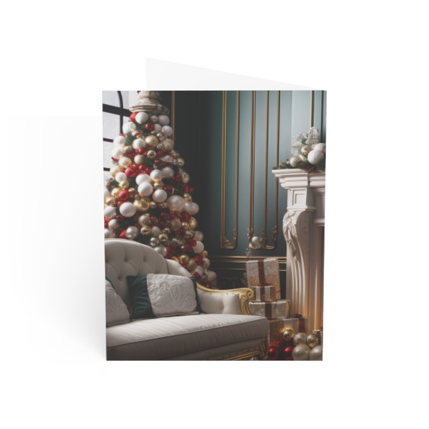 Regal Radiance: Opulent Christmas Greeting Cards