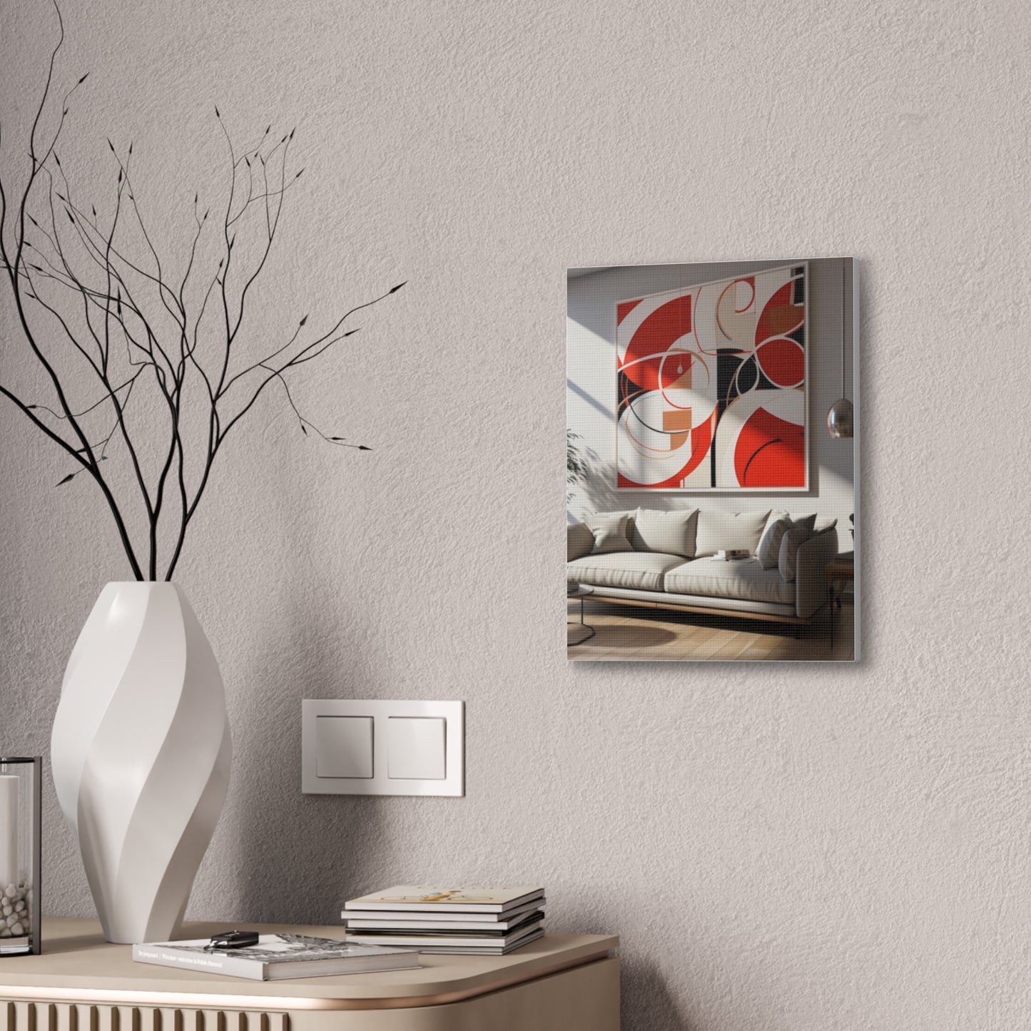 Crimson Elegance: A Symphony of Sophistication Canvas Print