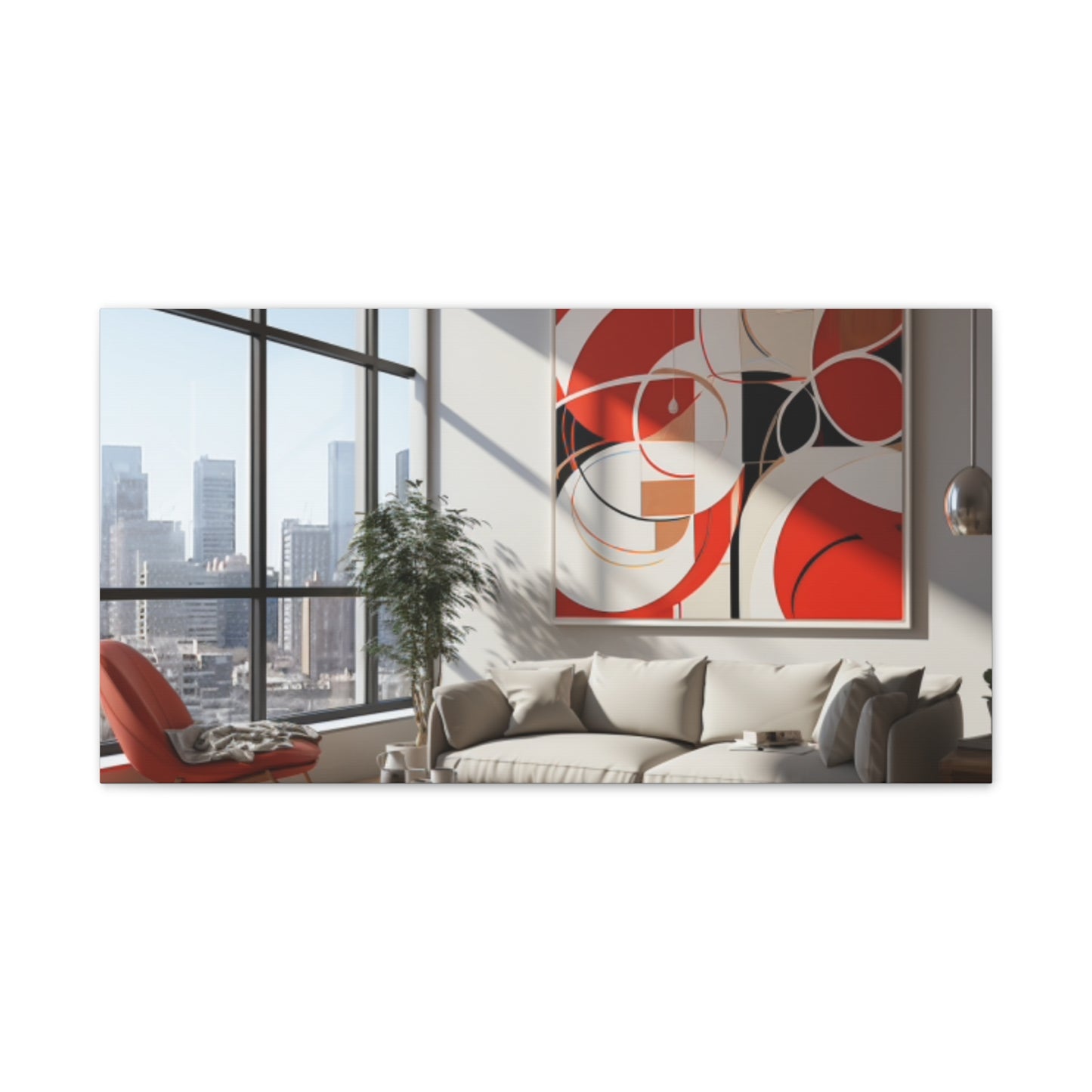 Crimson Elegance: A Symphony of Sophistication Canvas Print