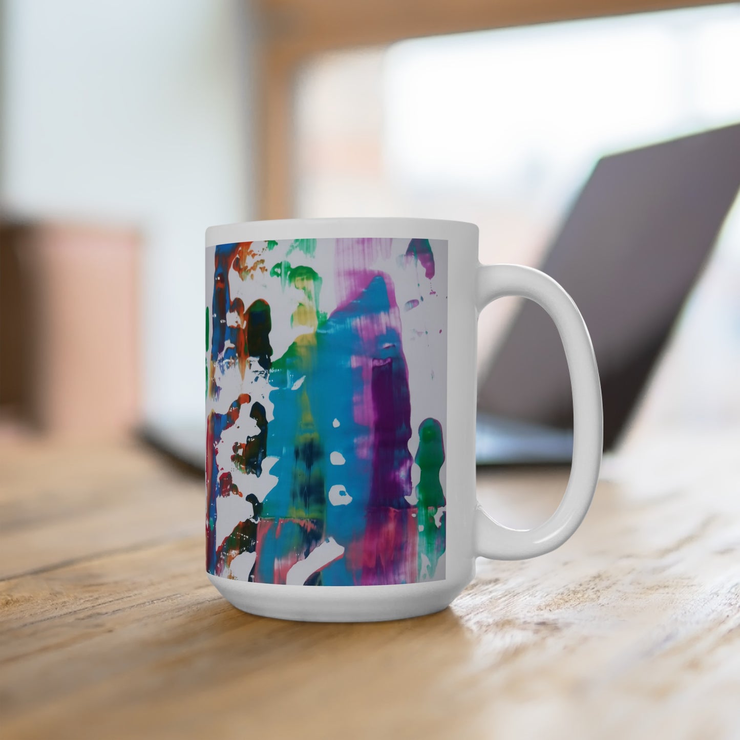 Artsy Abstract Ceramic Mug 15oz
