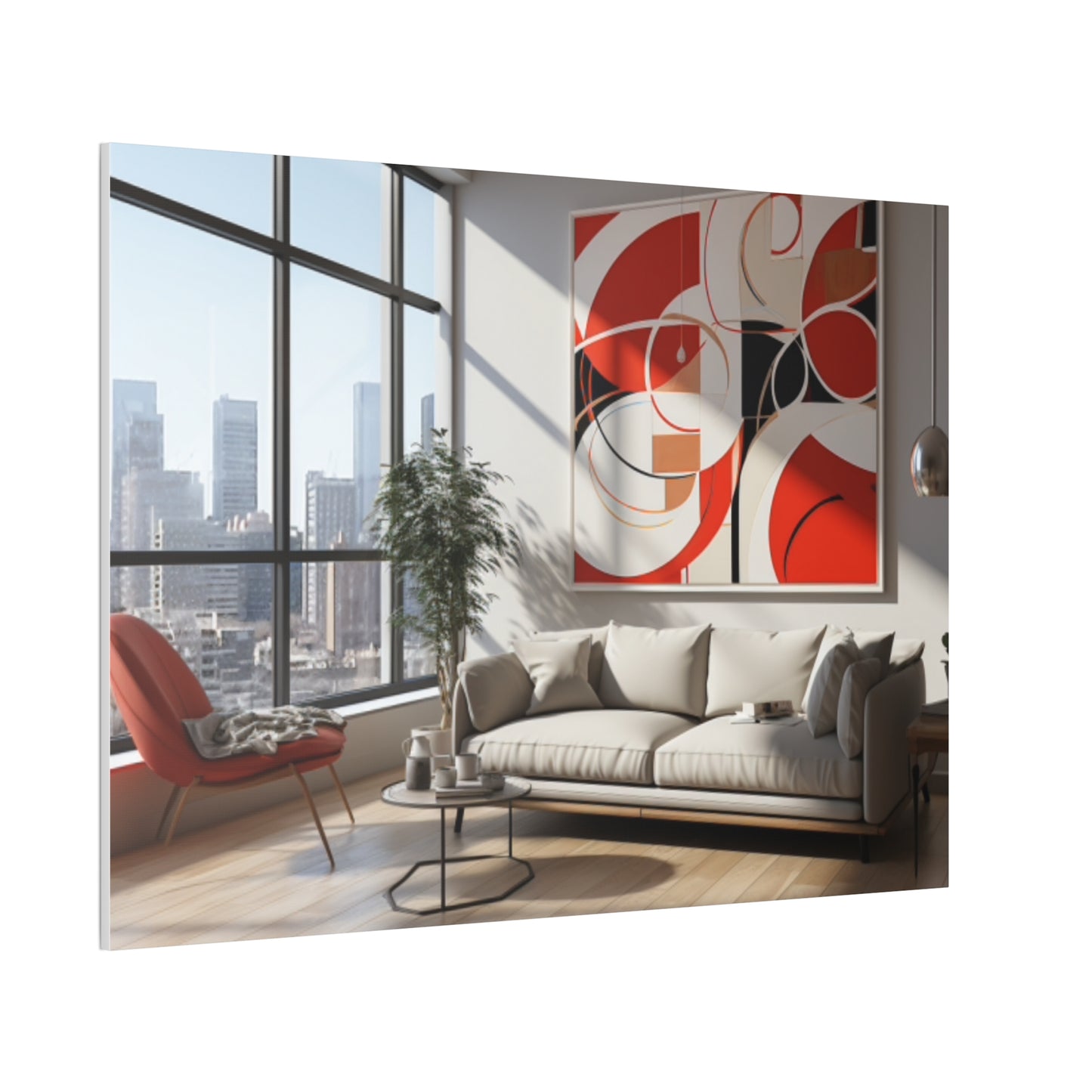 Crimson Elegance: A Symphony of Sophistication Canvas Print