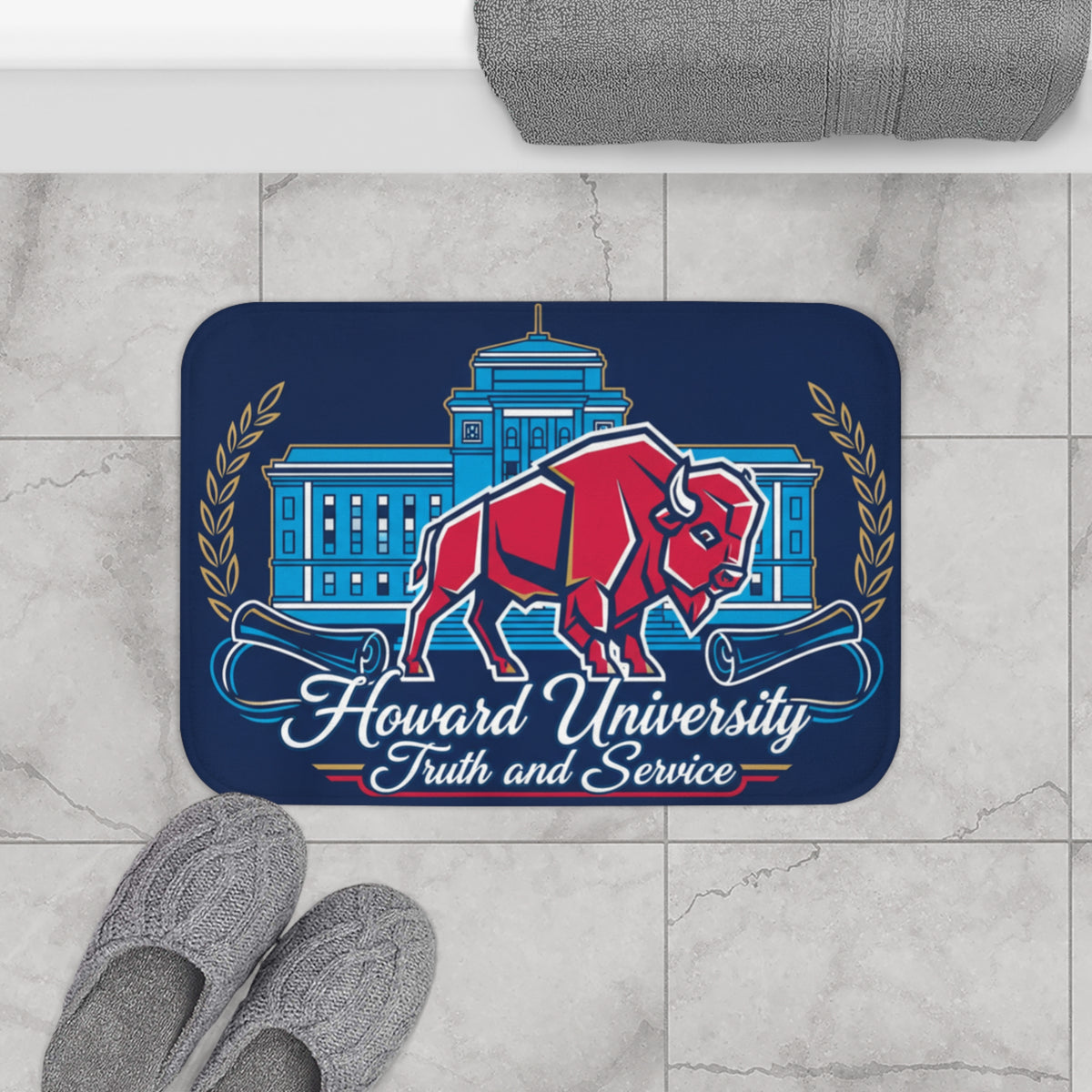 Howard University Legacy Bath Mat – Bison Pride Dorm Collection 5