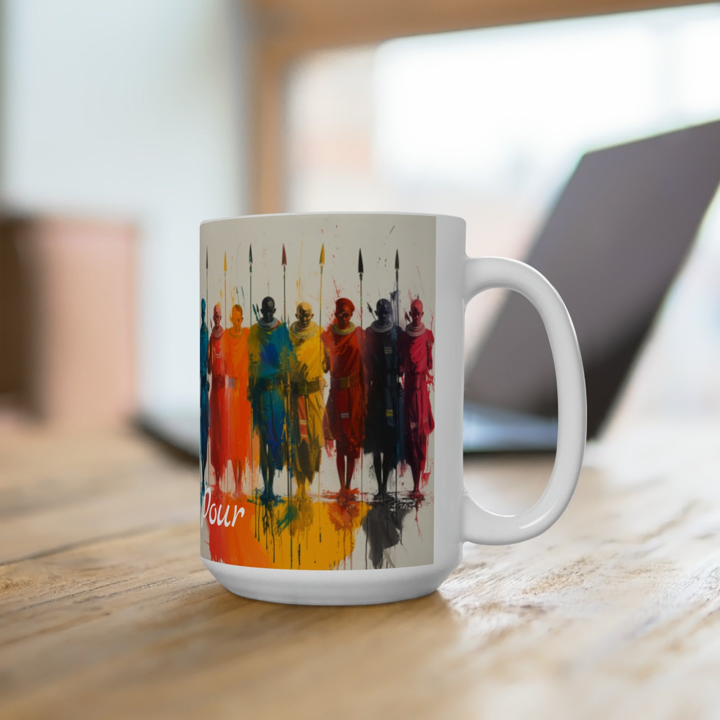 Artsy Pour Ceramic Mug 15oz