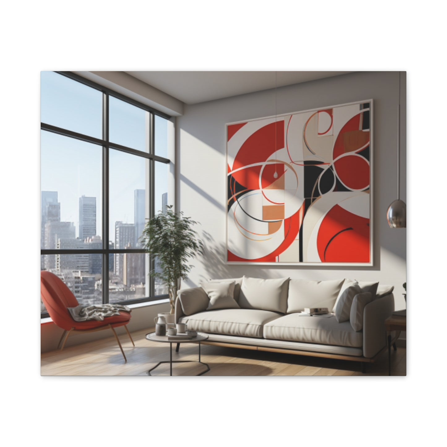 Crimson Elegance: A Symphony of Sophistication Canvas Print