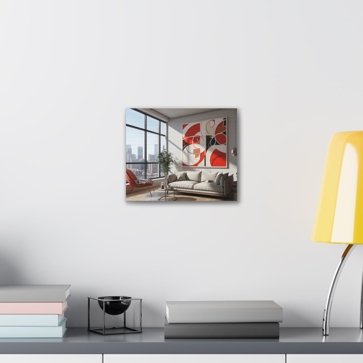 Crimson Elegance: A Symphony of Sophistication Canvas Print