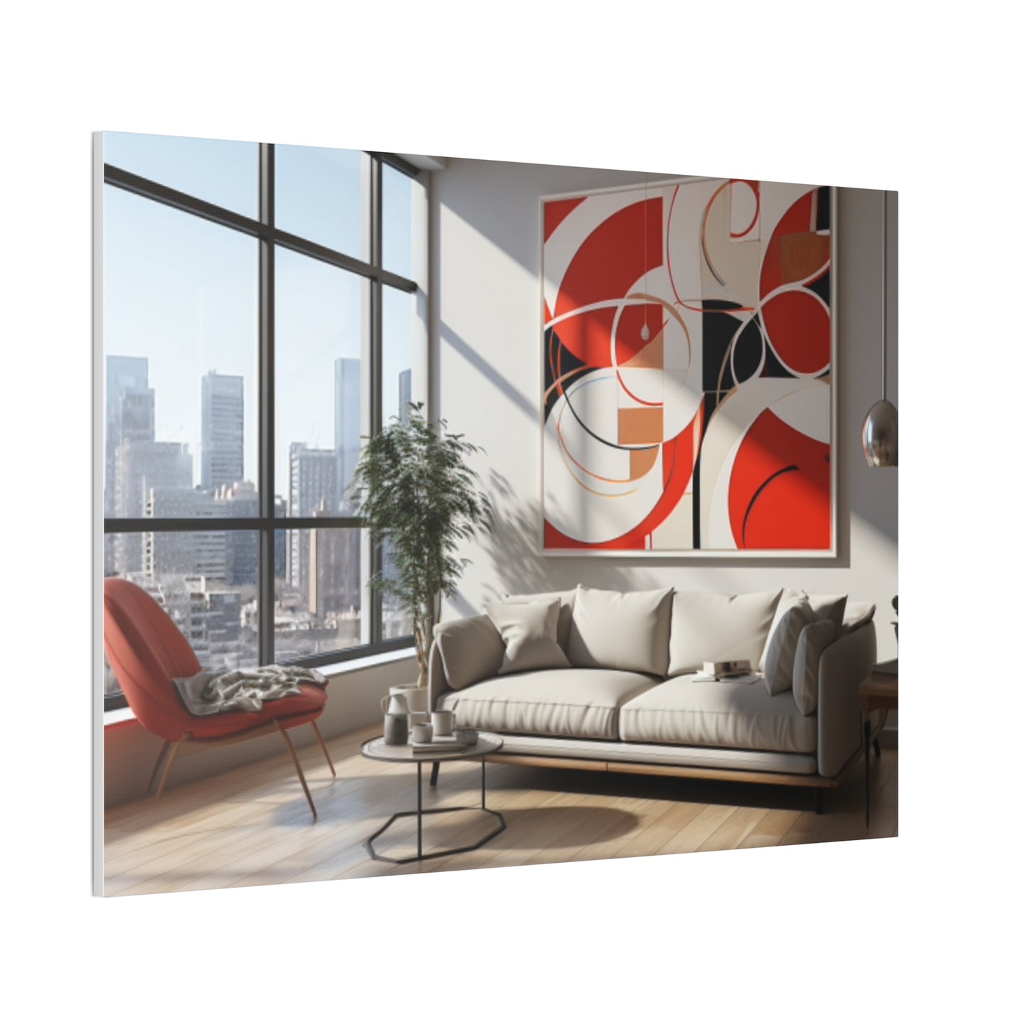 Crimson Elegance: A Symphony of Sophistication Canvas Print