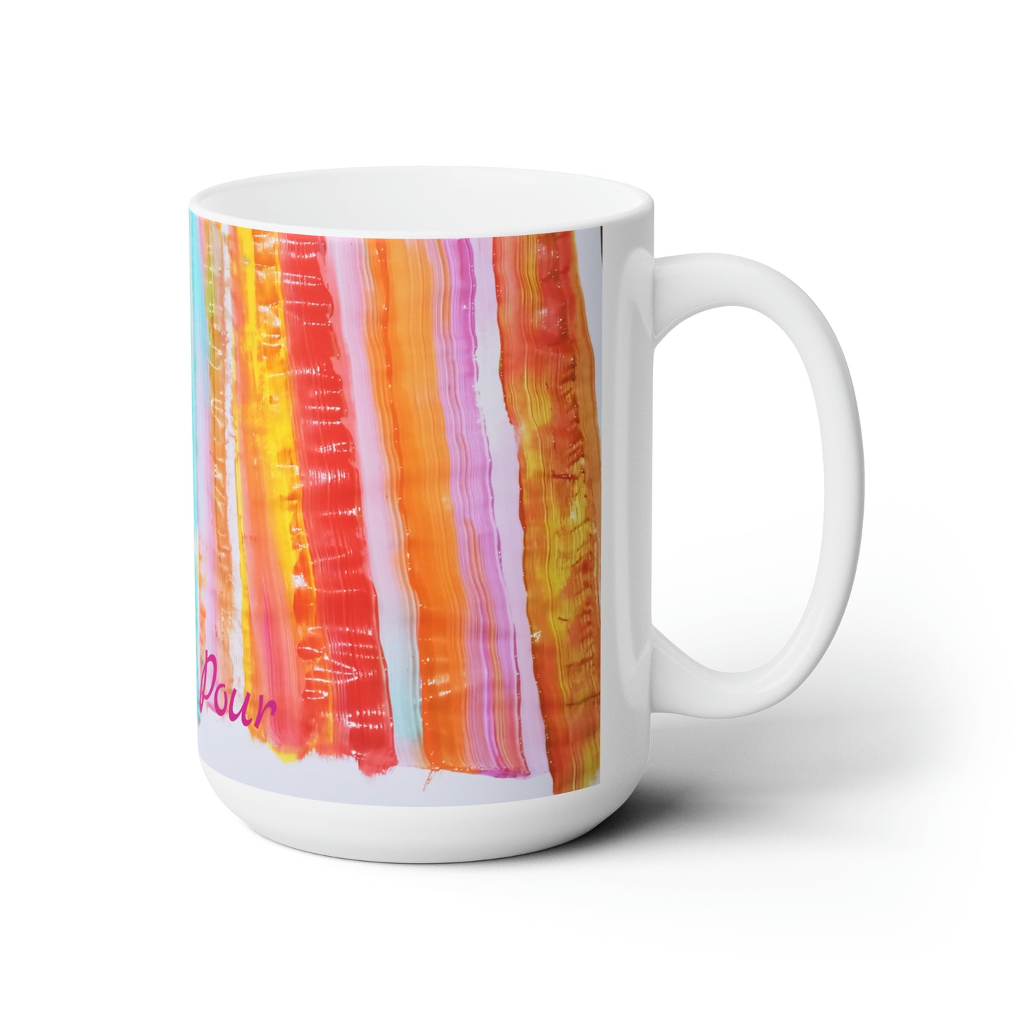 Artsy Pour Ceramic Mug 15oz