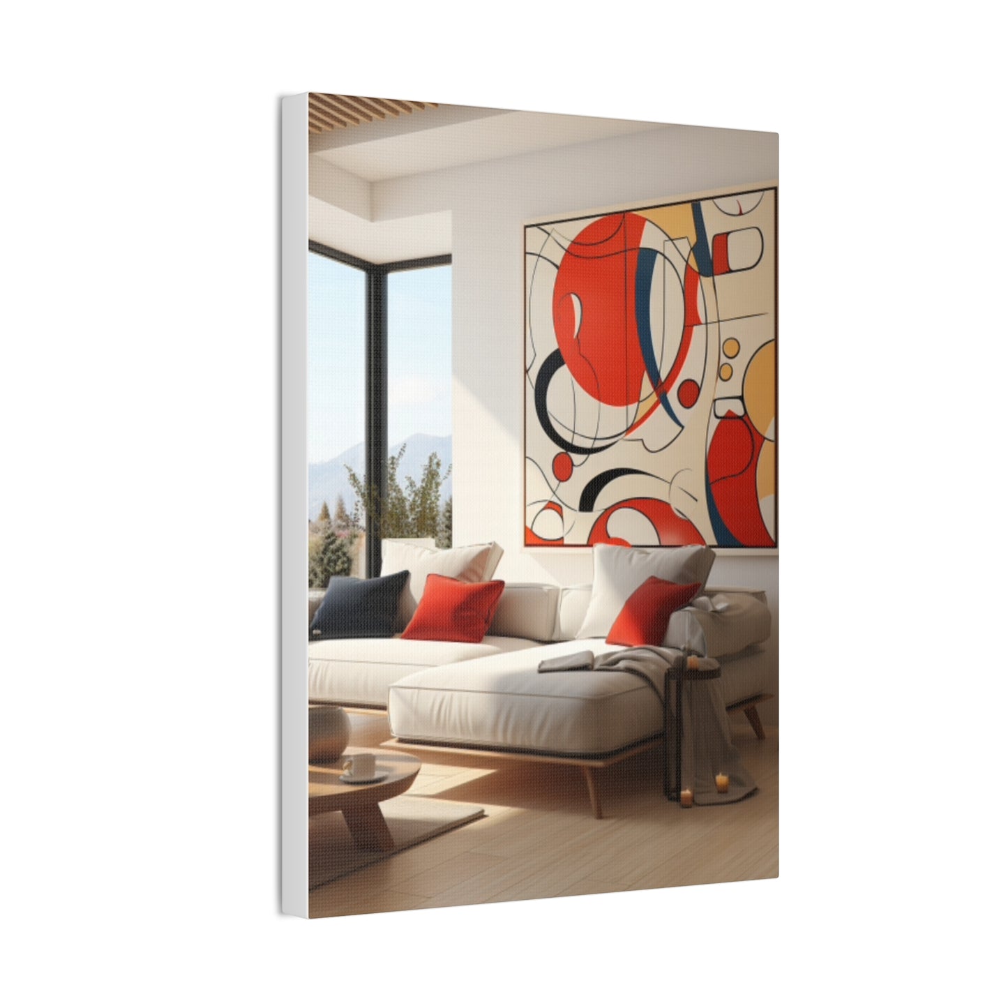 Crimson Elegance: A Symphony of Sophistication Canvas Print