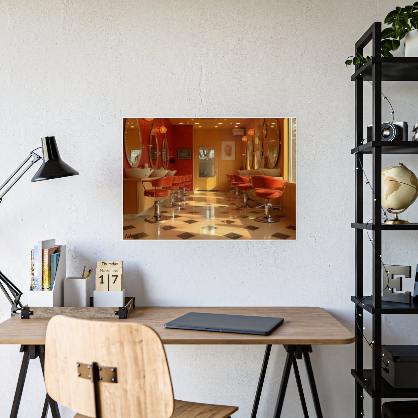 Black Hair Salon Interiors: Poster Prints Celebrating Style