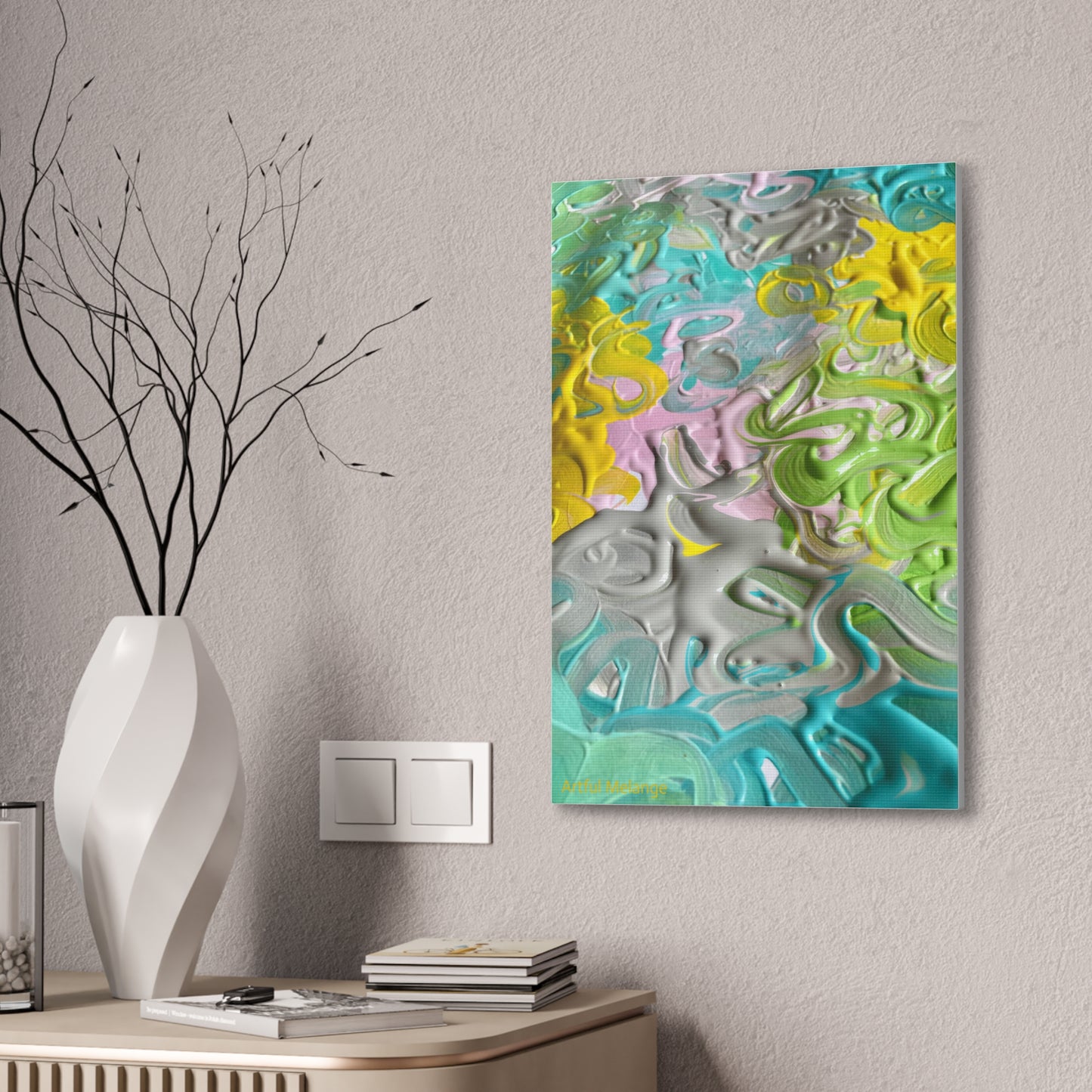 Acrylic Abstract Canvas Print - Richly Textured Artistry