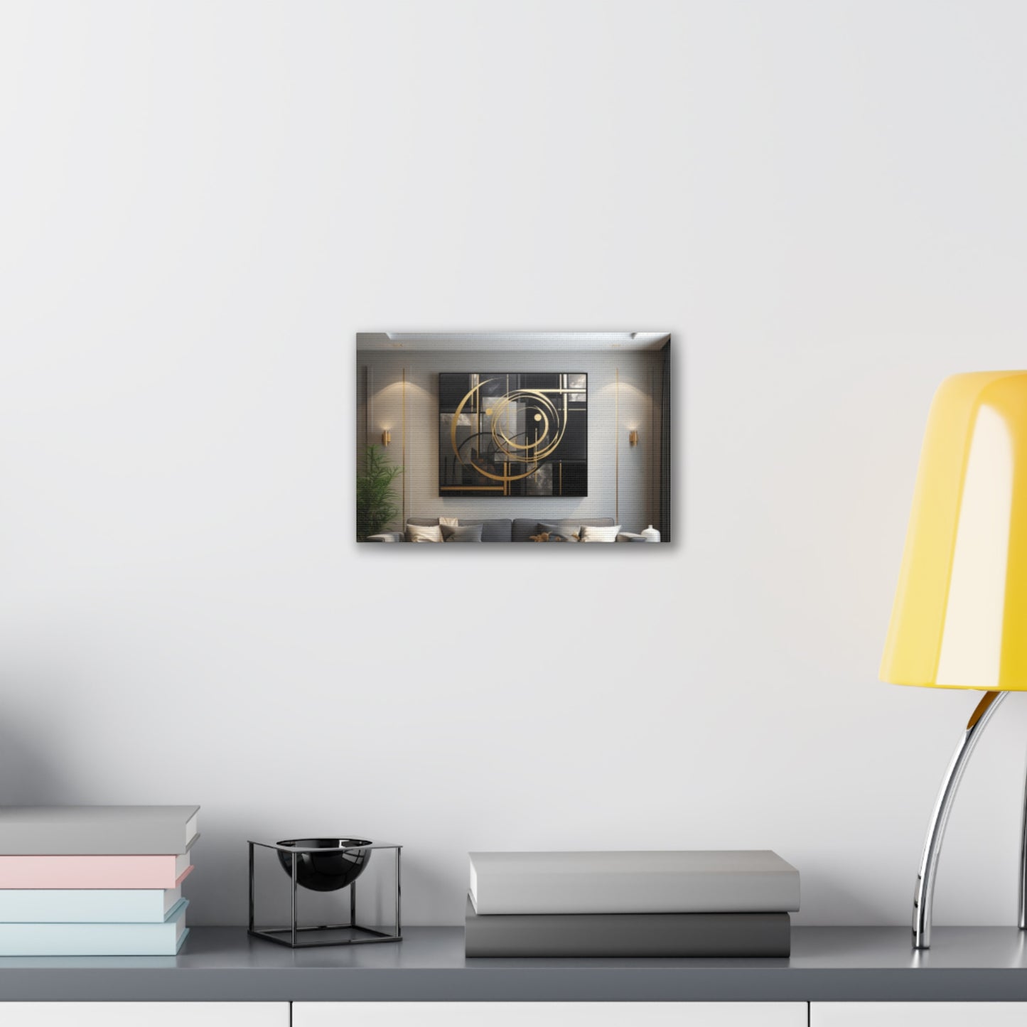 Gold and Black Elegance: A Symphony of Sophistication Canvas Print