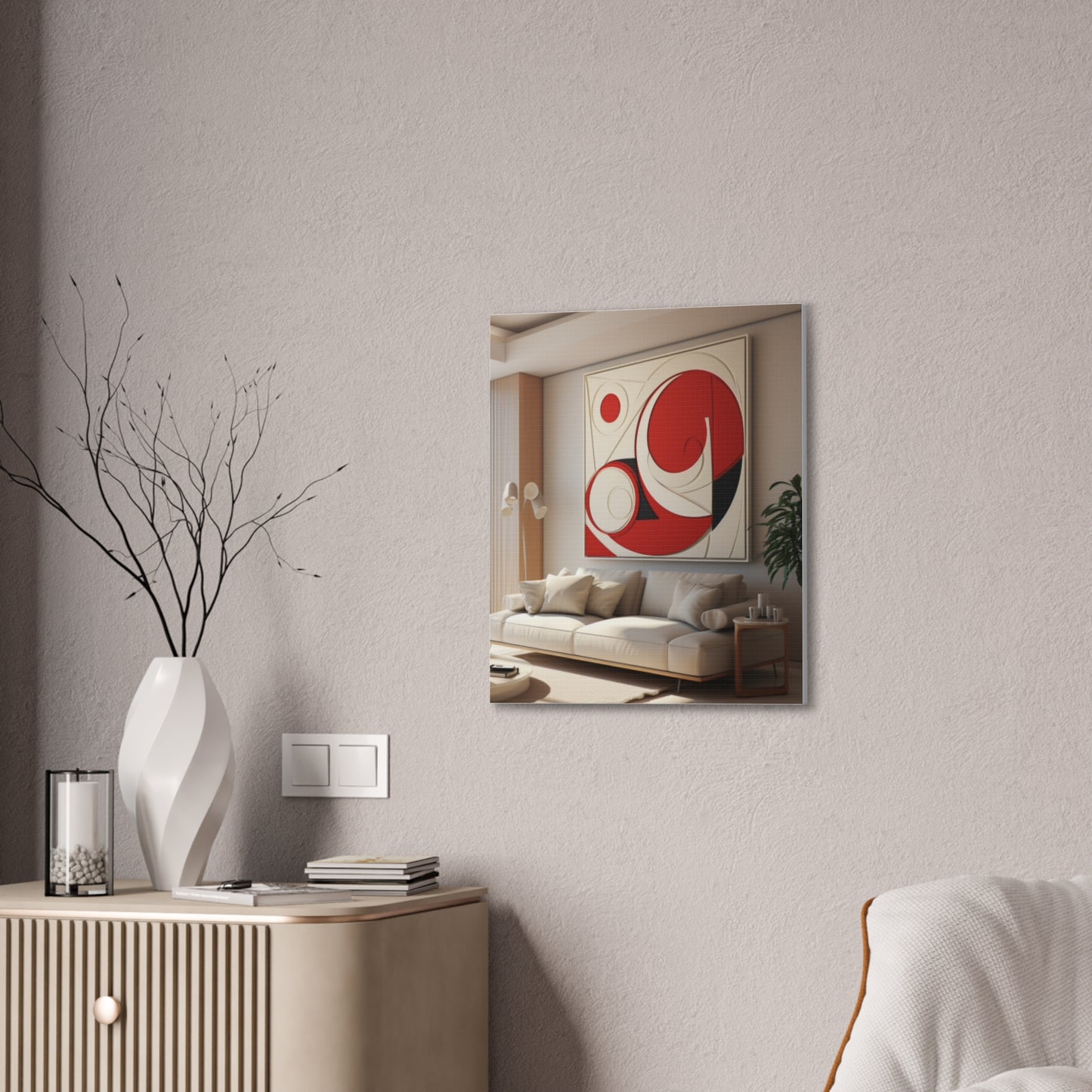 Crimson Elegance: A Symphony of Sophistication Canvas Print