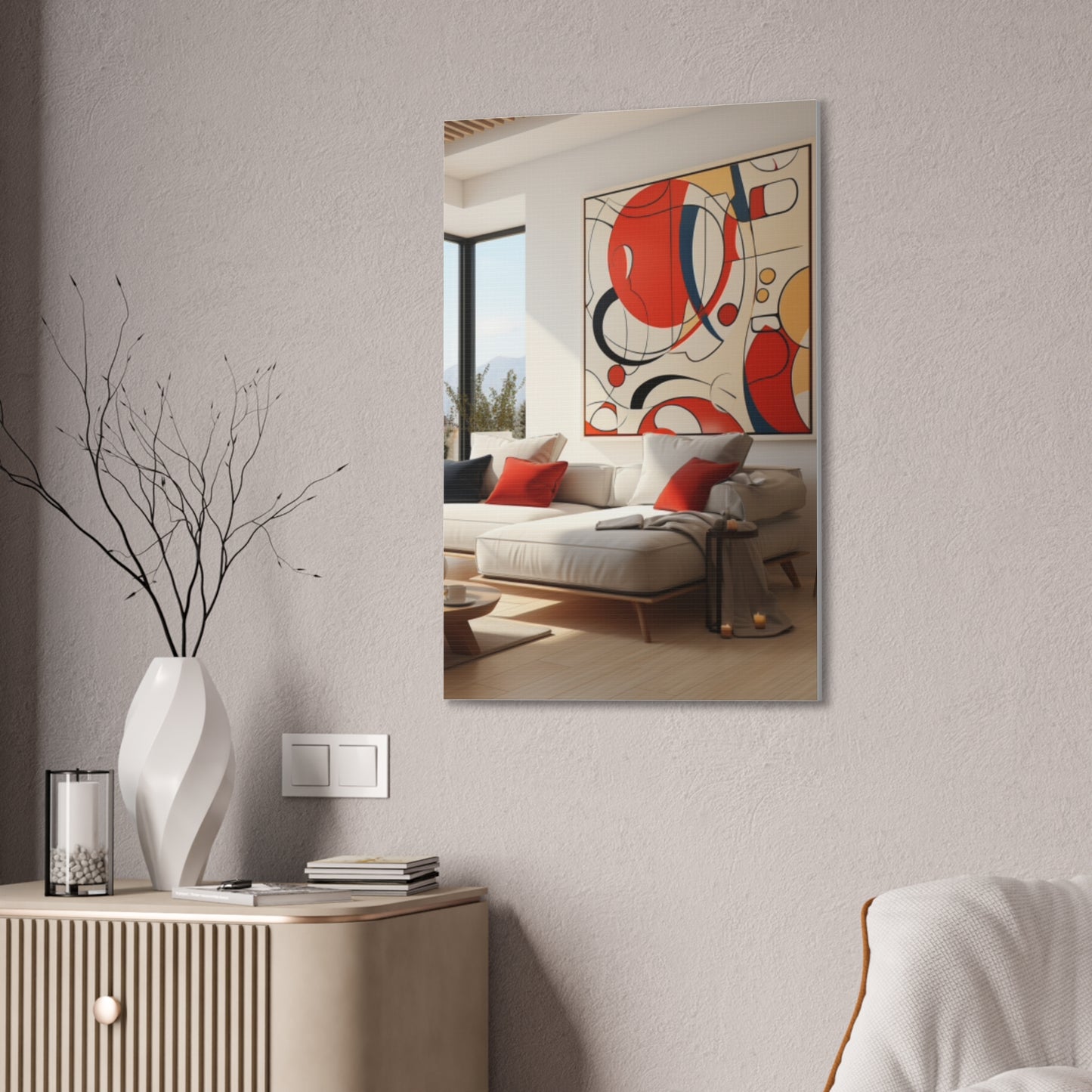 Crimson Elegance: A Symphony of Sophistication Canvas Print