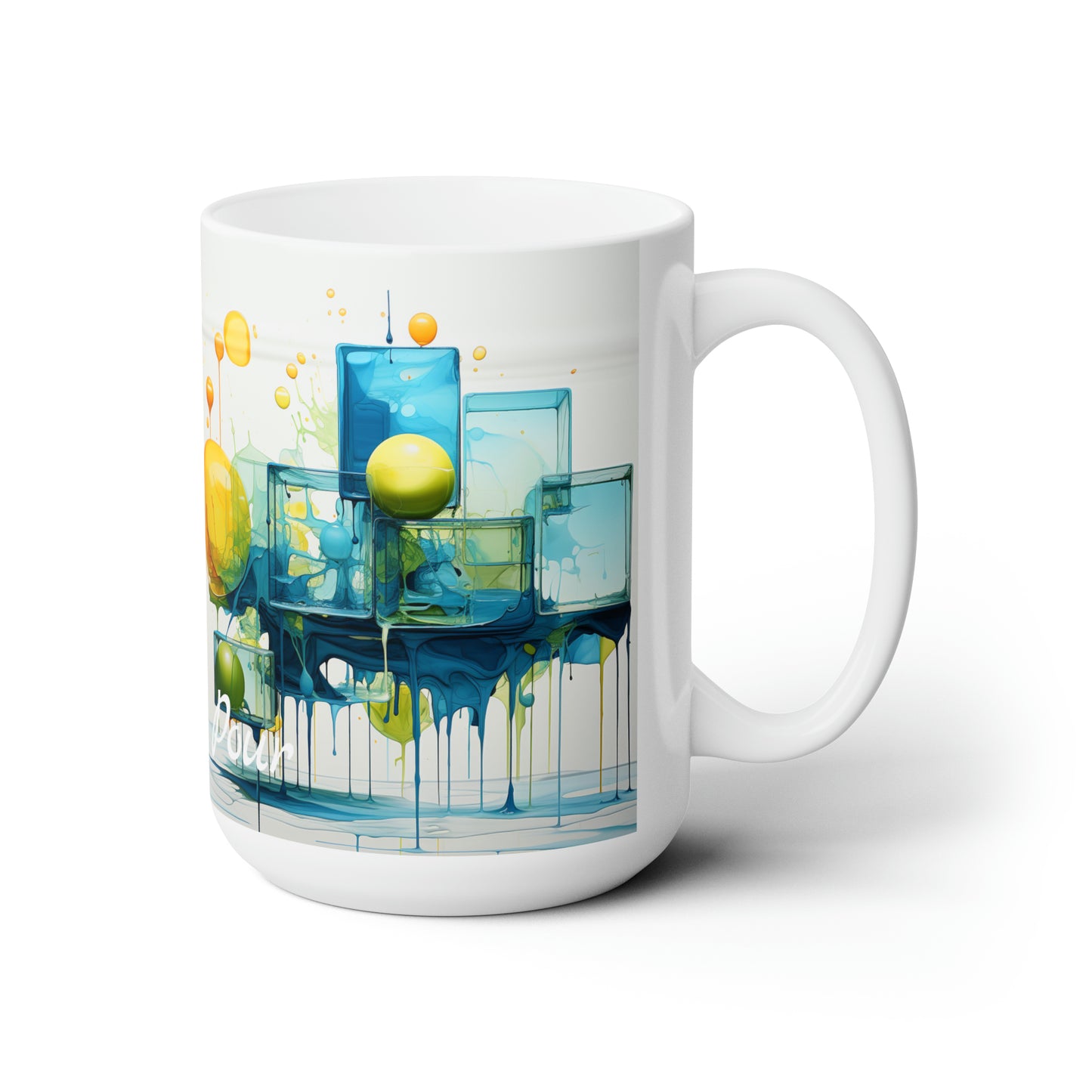 Artsy Pour Ceramic Mug 15oz
